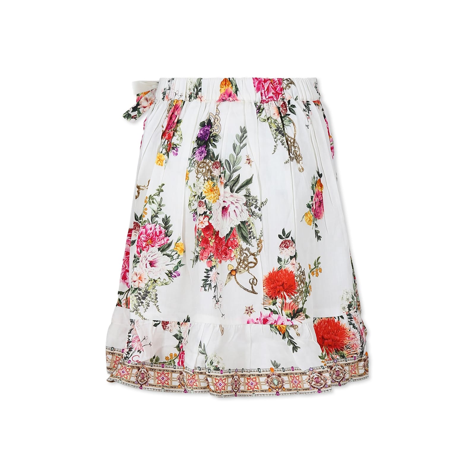 Shop Camilla Ivory Skirt For Girl With Floral Print