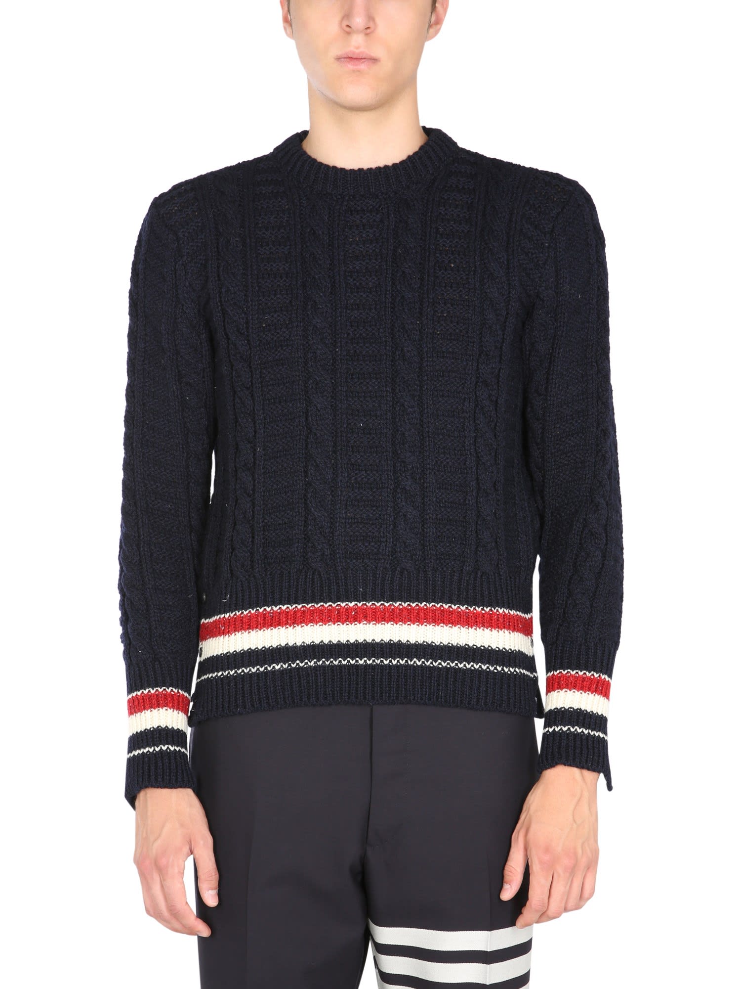 Thom Browne Donegal Filey Tweed Sweater