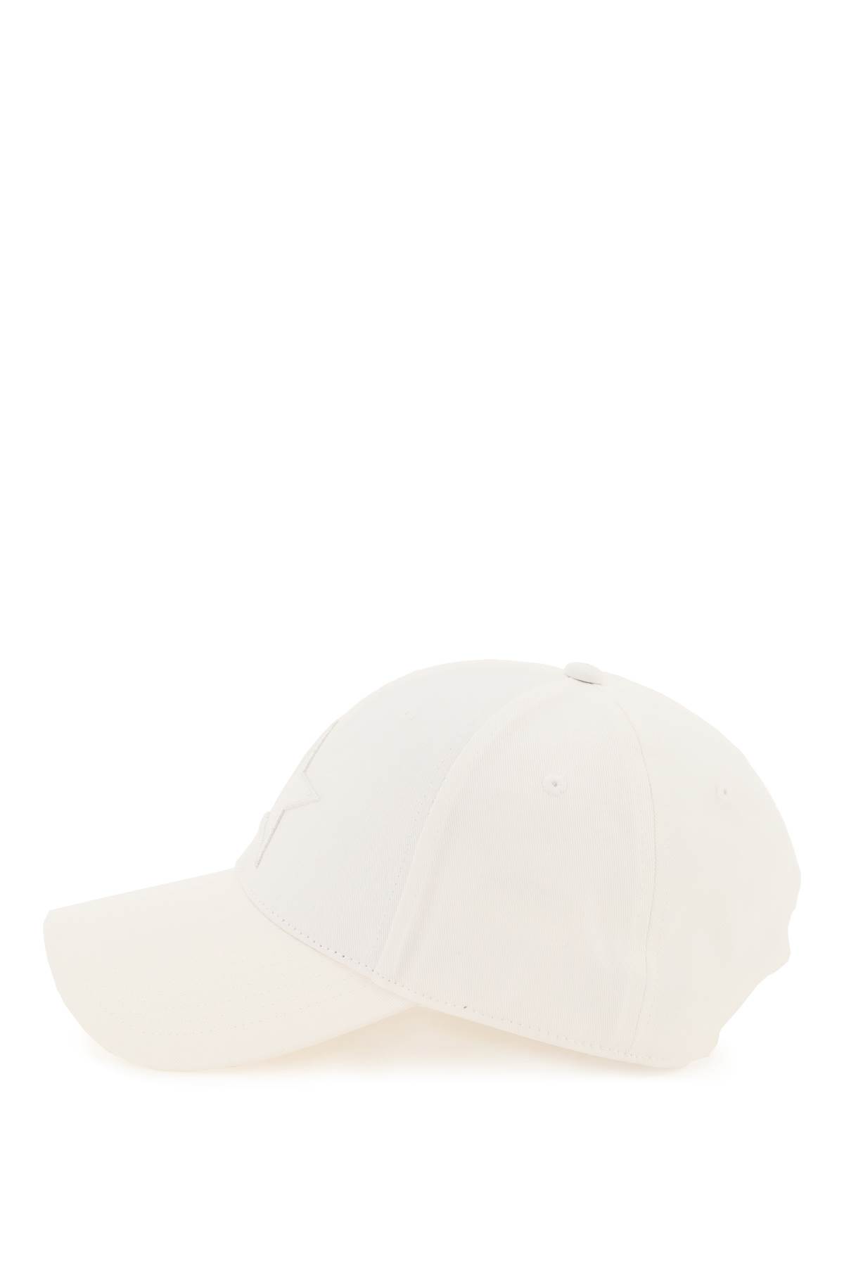 Golden Goose Star Cotton Baseball Hat In Cream