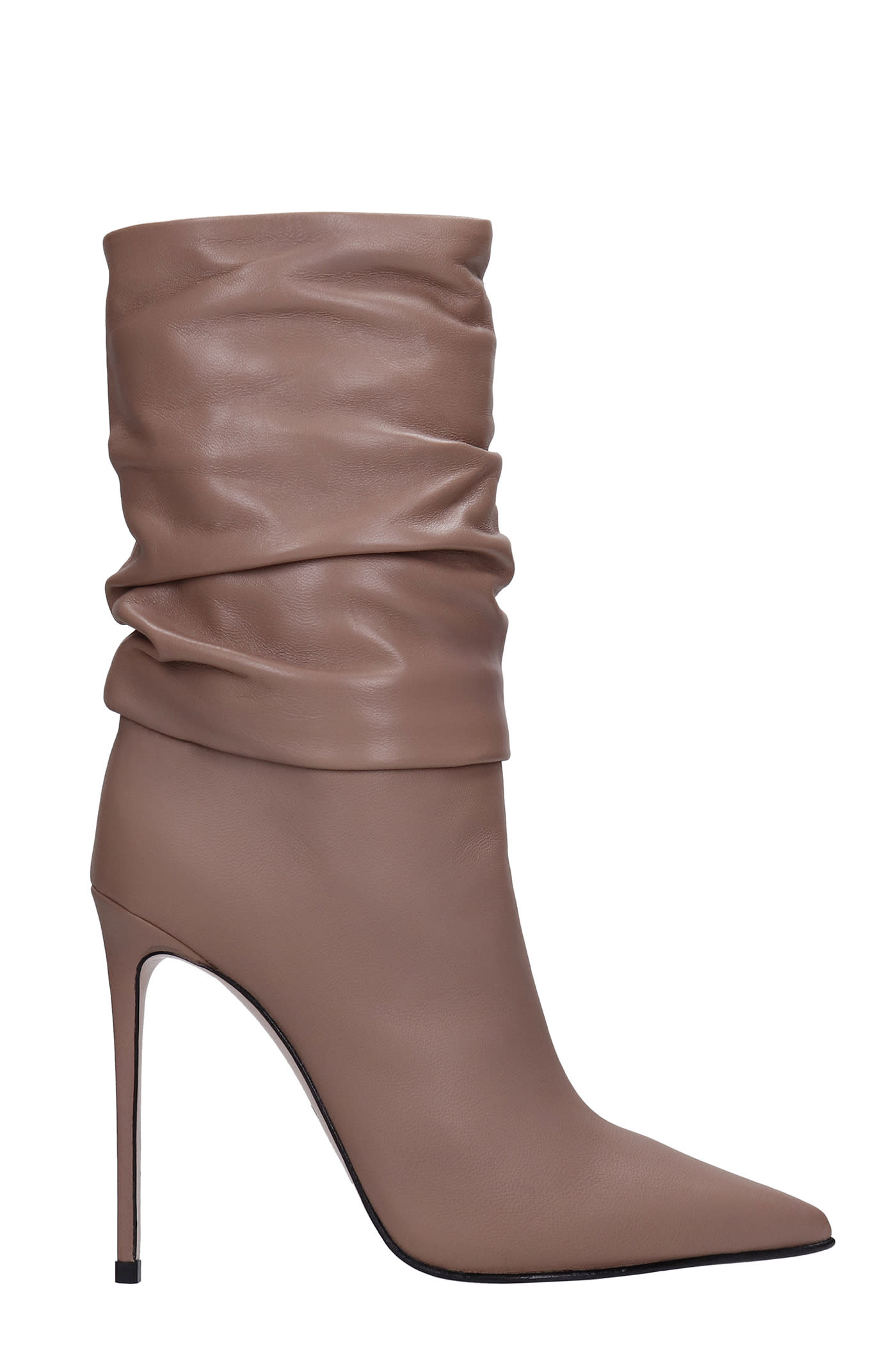 Le Silla High Heels Ankle Boots In Powder Leather