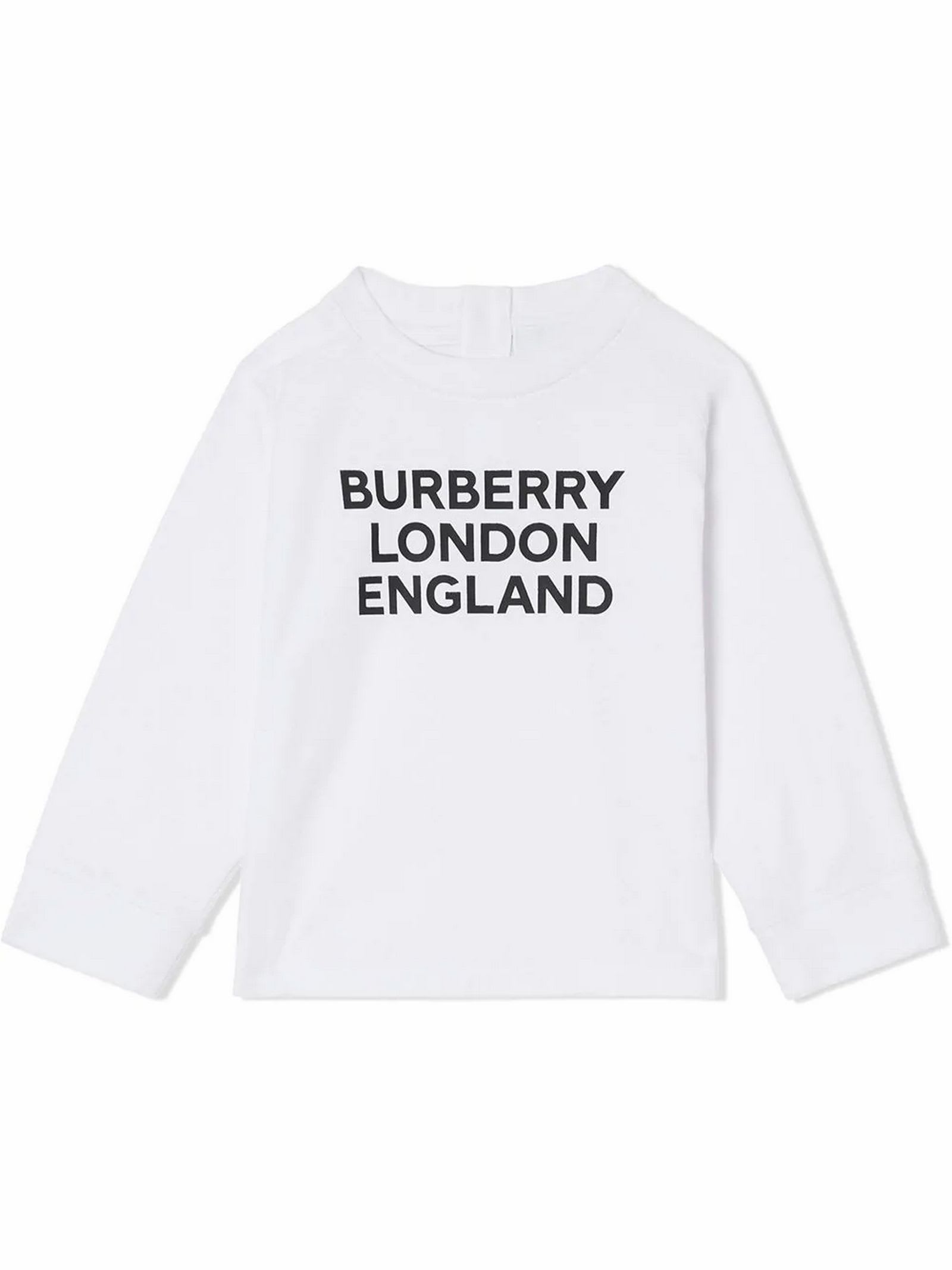 Burberry White Stretch-cotton T-shirt