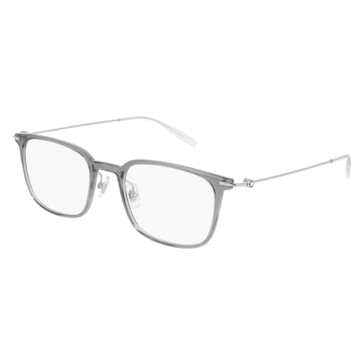 Shop Montblanc Mb0100o Eyewear In Grey Silver Transpare