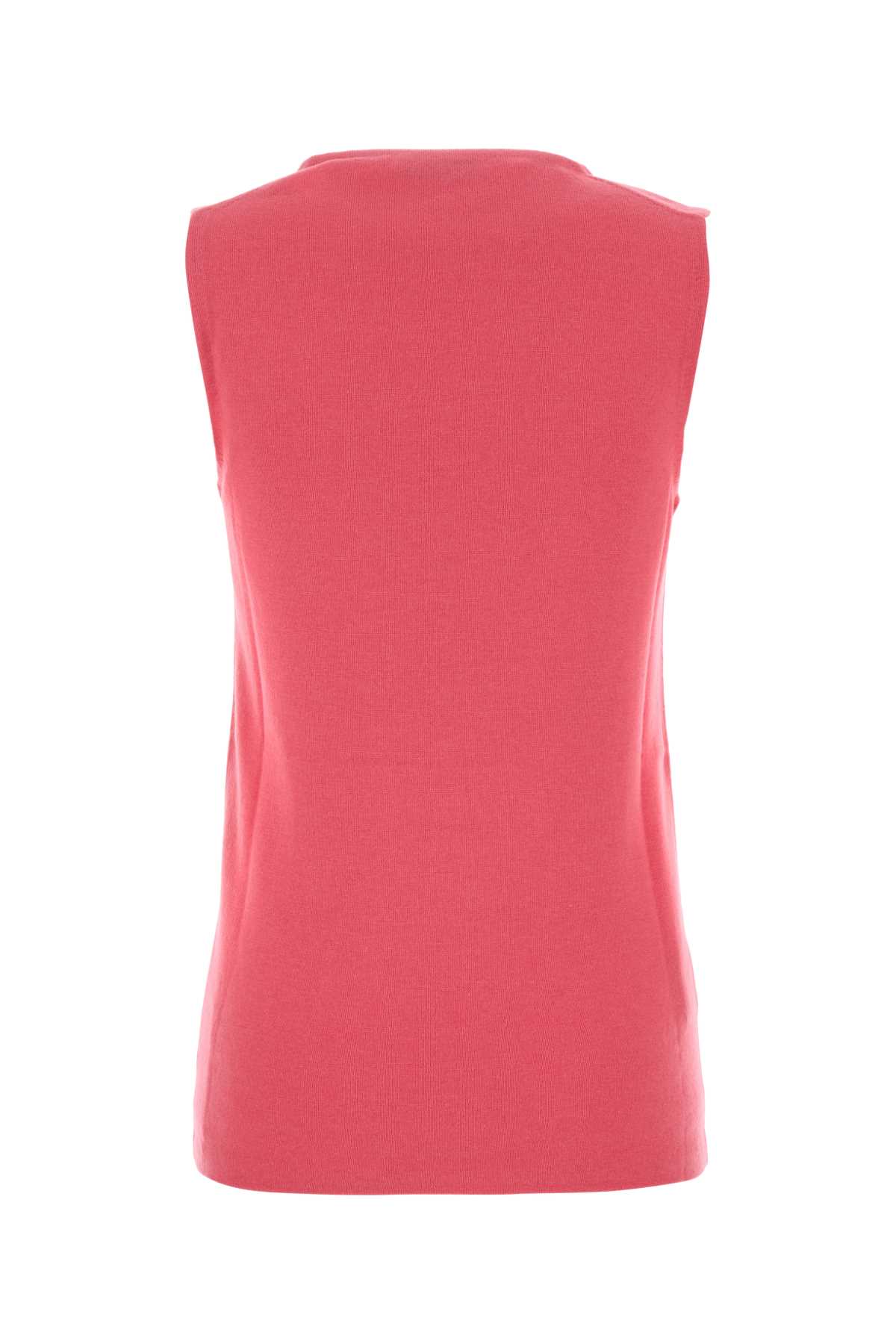 Miu Miu Cashmere-silk Sleeveless Sweater In Pink