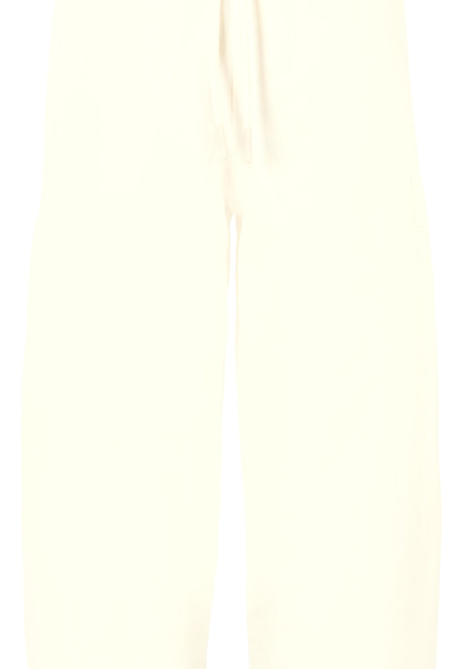 Msgm Ivory Trousers For Kids With Patch In Neutral