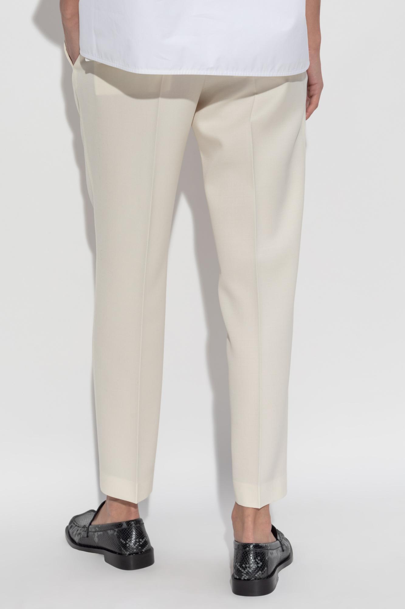 Jil Sander Wool Pants In Neutral