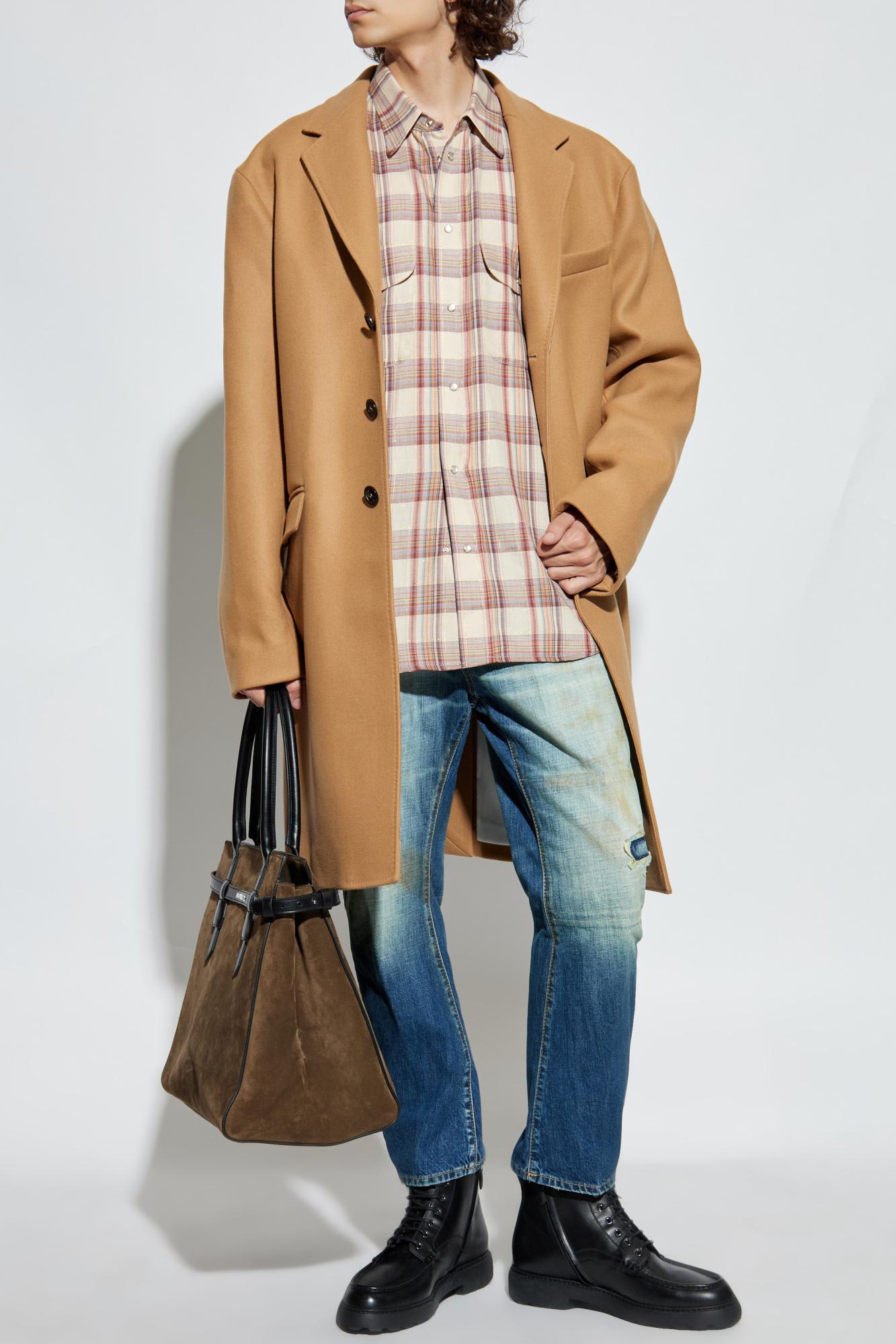 Dsquared2 Plaid Shirt With Lurex Thread In Neutral