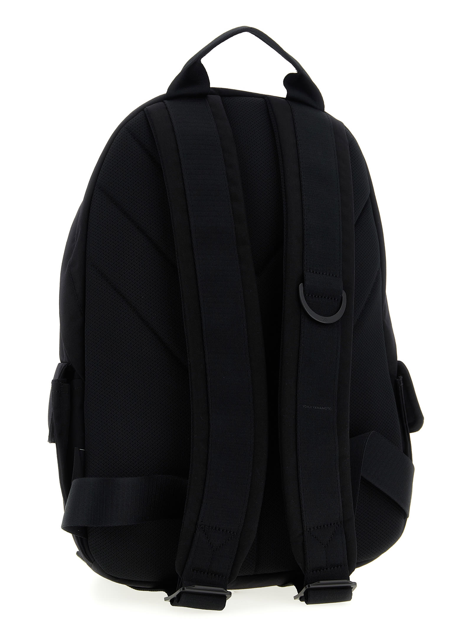 Y-3 Adidas Small Logo Pocket Backpack In Black