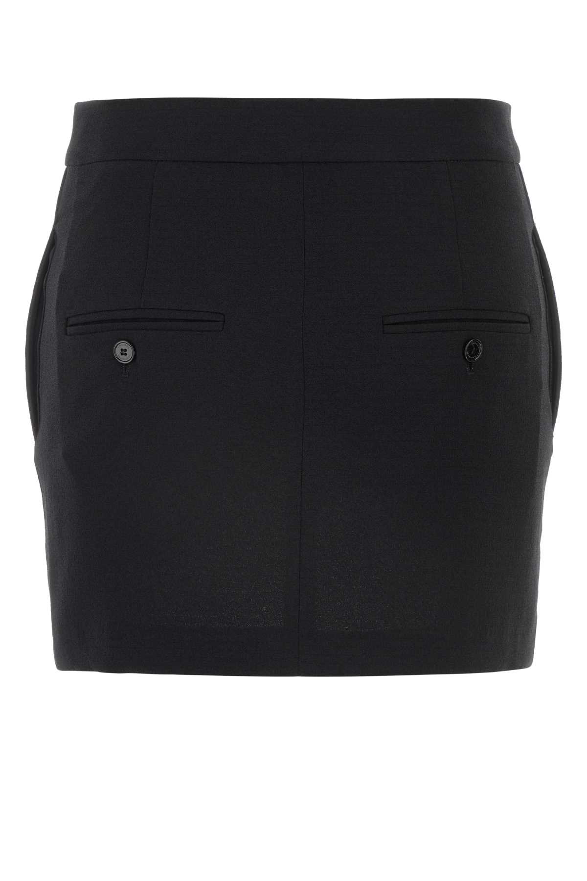 Shop Isabel Marant Black Stretch Polyester Blend Licoba Mini Skirt