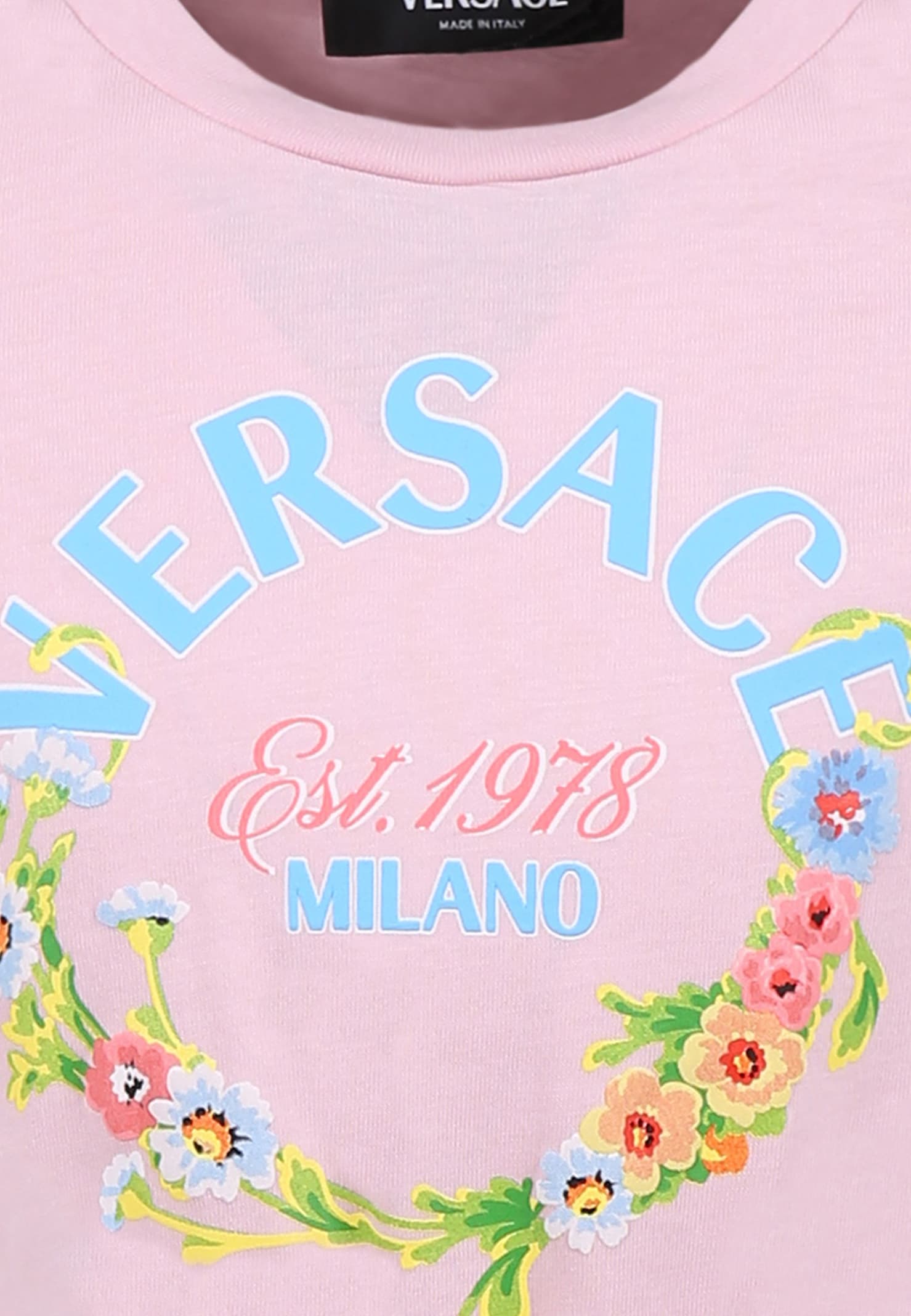 Versace Logo-print Dress In Multicolor