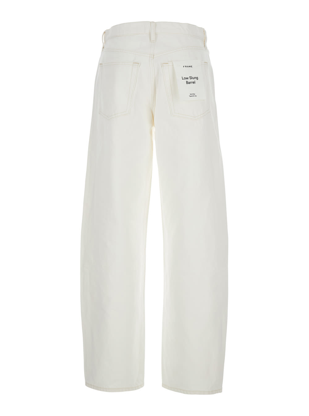 Frame High-waisted Barrel Jeans For In White