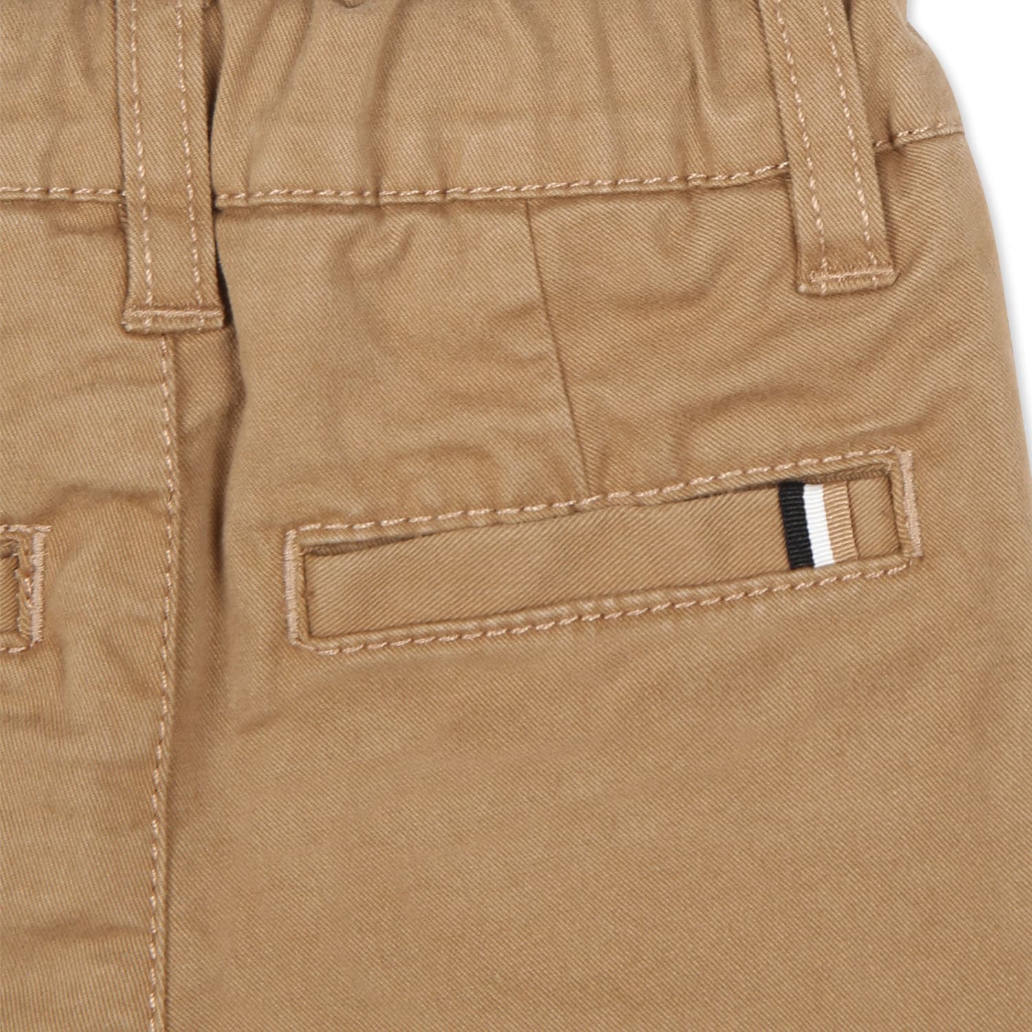 Hugo Boss Brown Trousers For Baby Boy With Logo In Brown