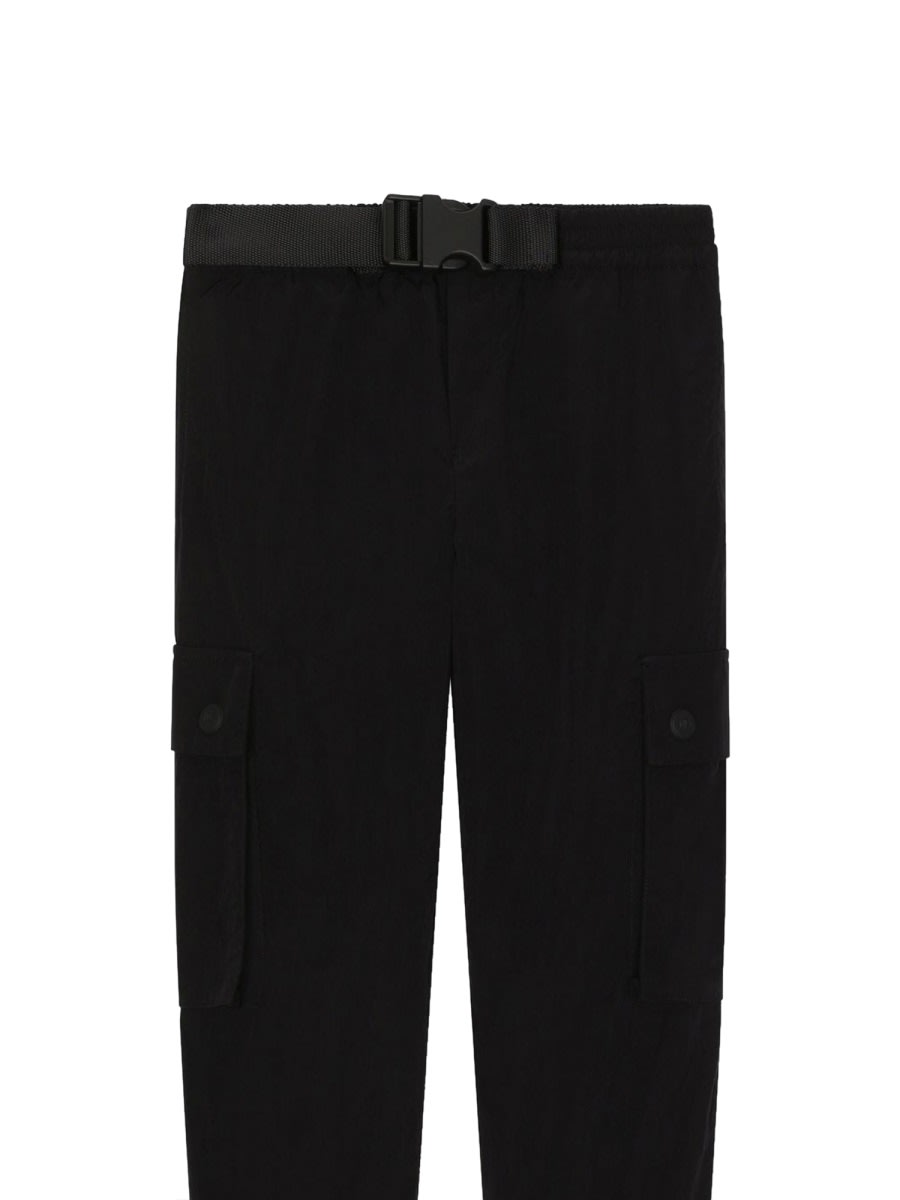Dolce & Gabbana Cargo Pants With Belt In Black