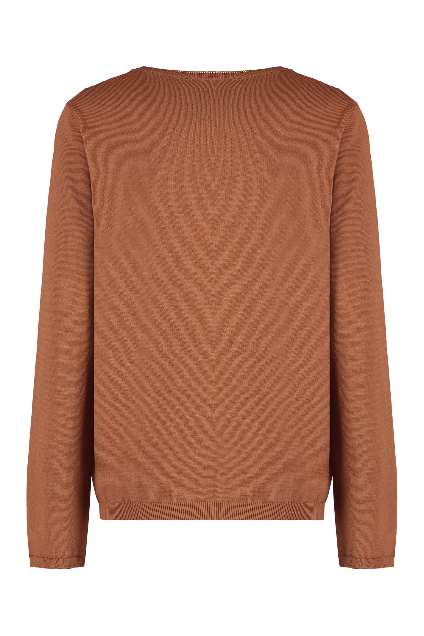 Shop Apc Albane Cotton Crew-neck Sweater In Brown