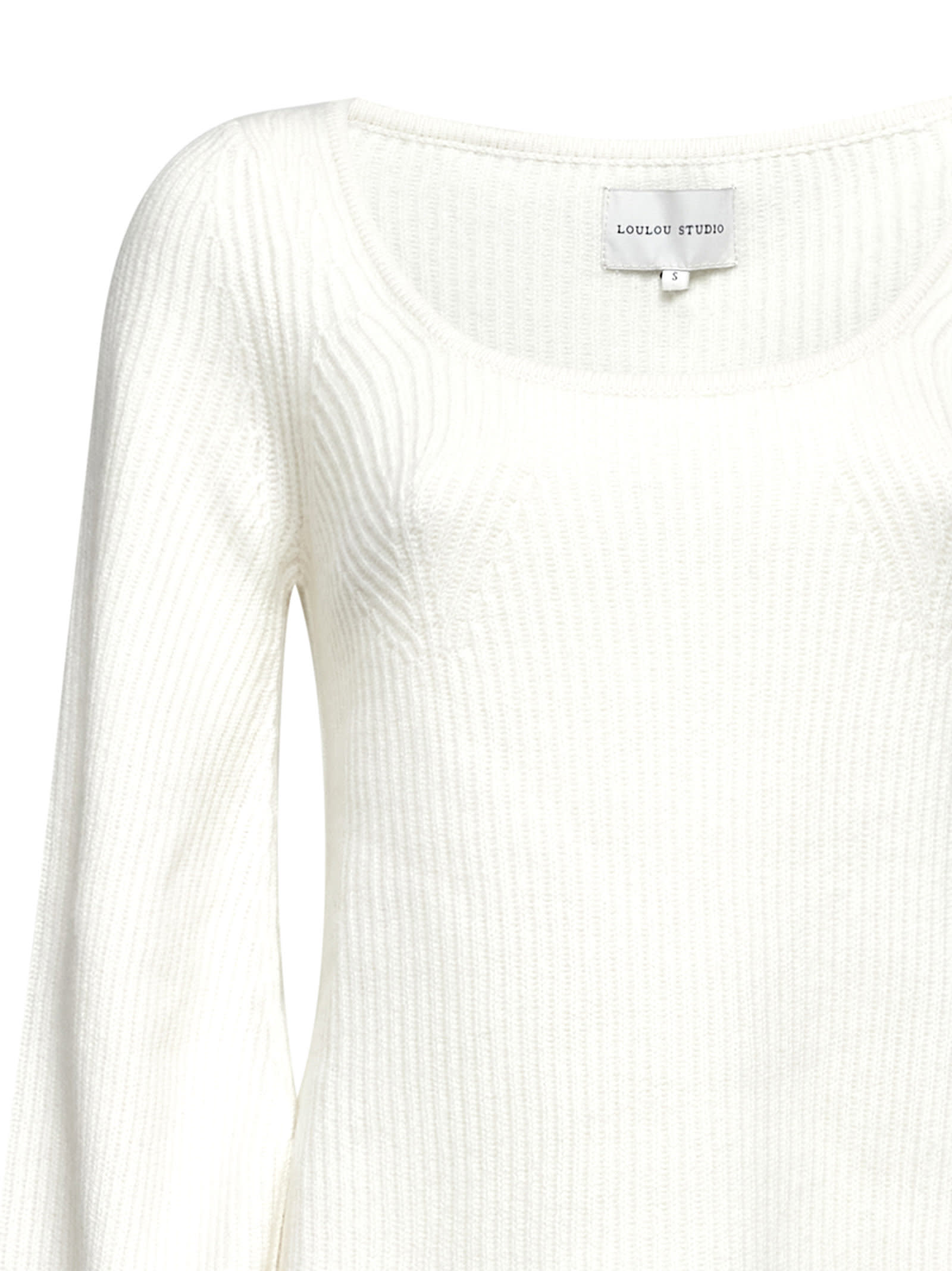 Shop Loulou Studio Sweater In Bianco