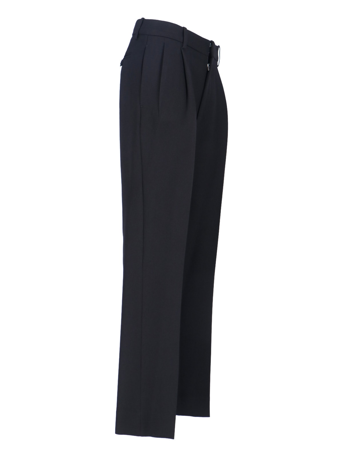 Victoria Beckham Virgin Wool Pants In Blue