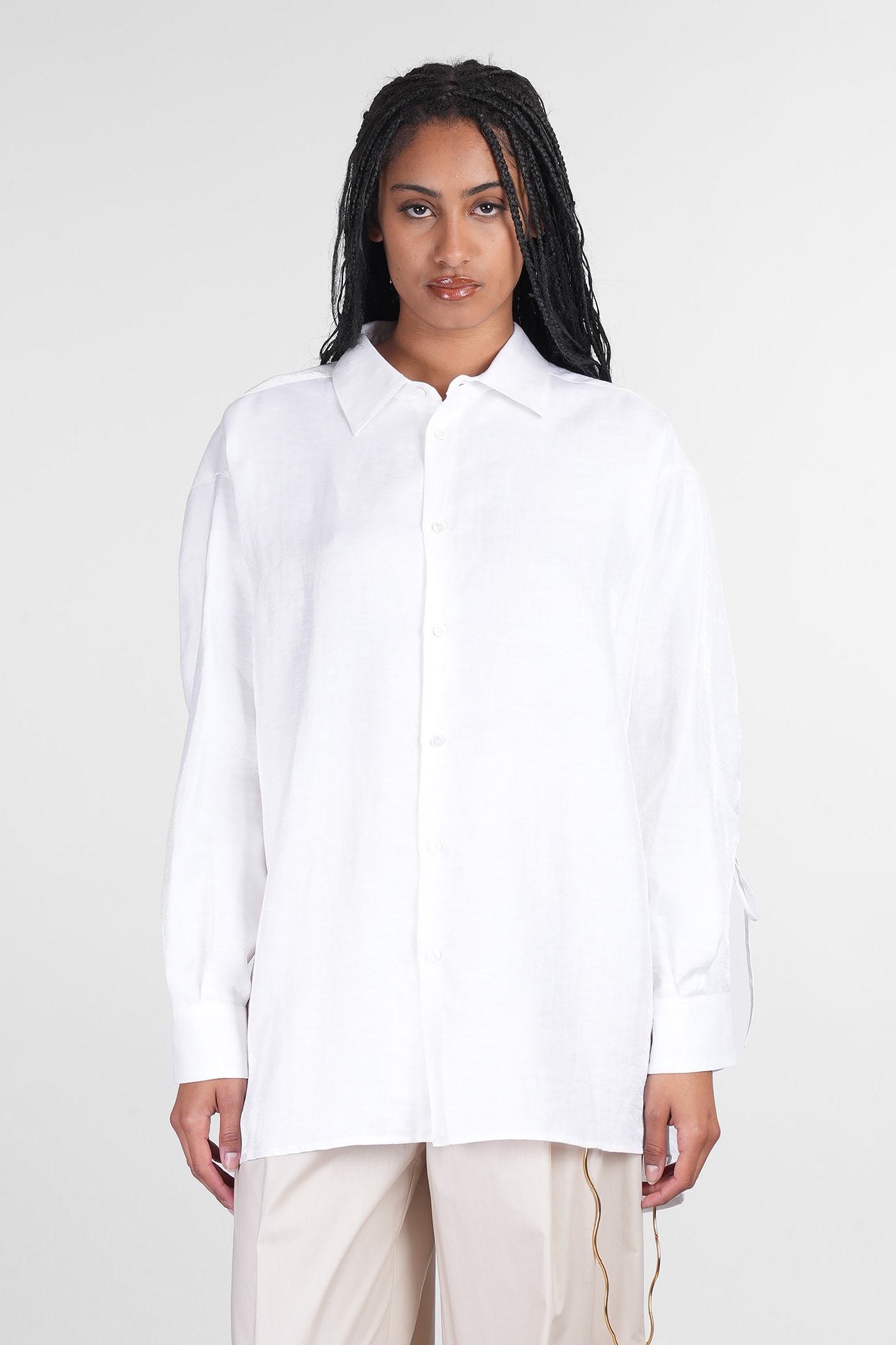 Darkpark Keanu Shirt In White Linen