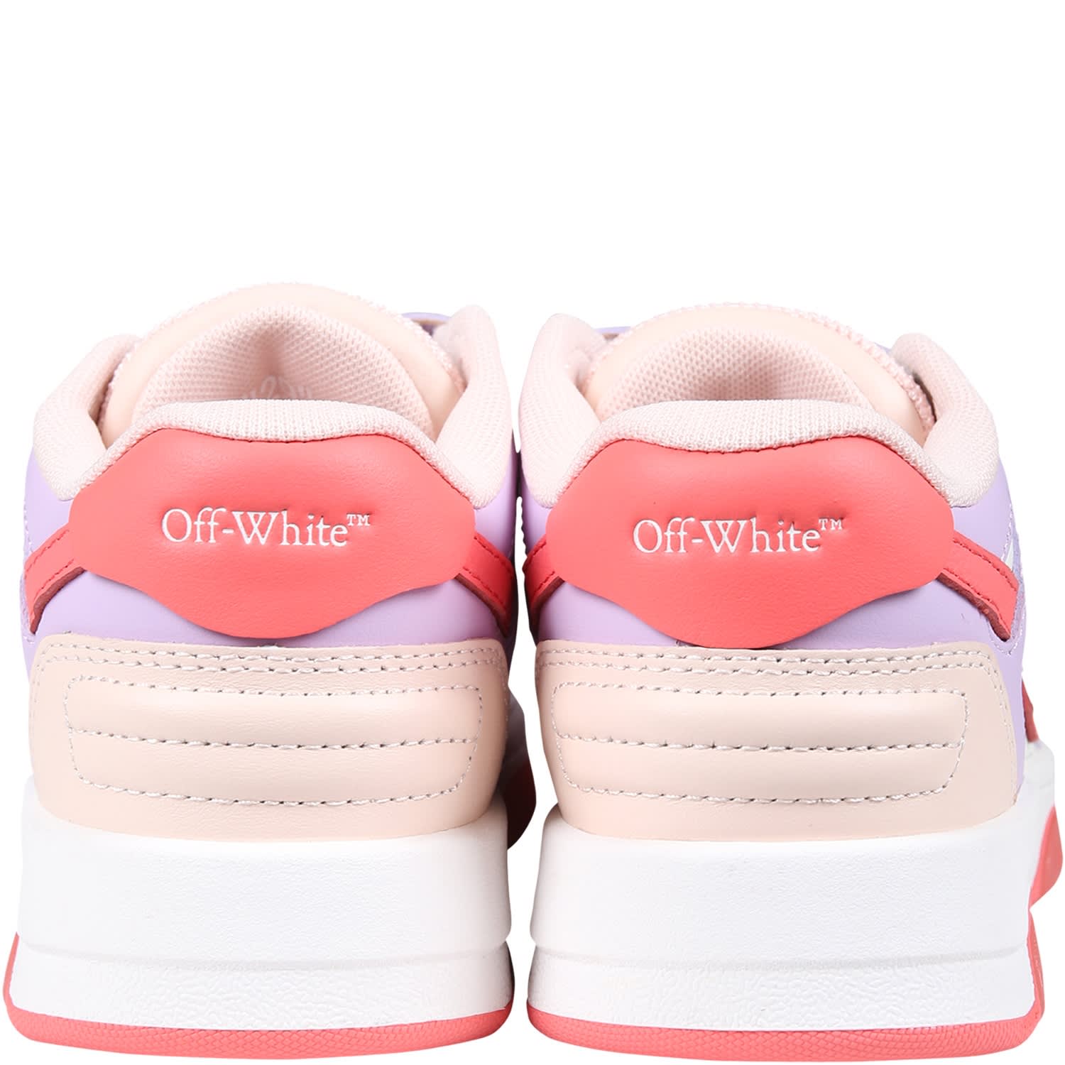 Shop Off-white Pink Sneakers For Girl With Arrows In Multicolor