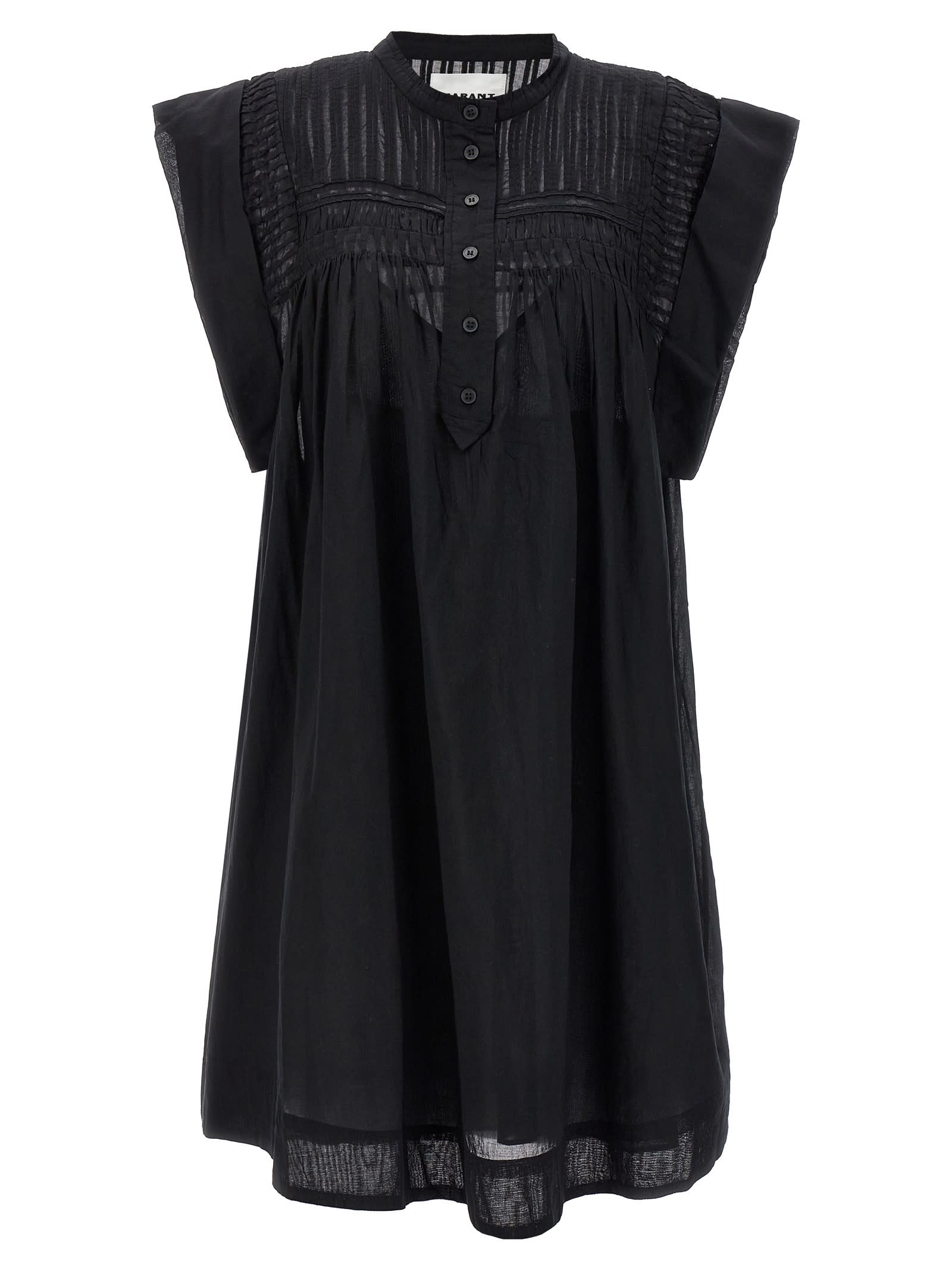 Shop Marant Etoile Leazali Midi Dress In Black