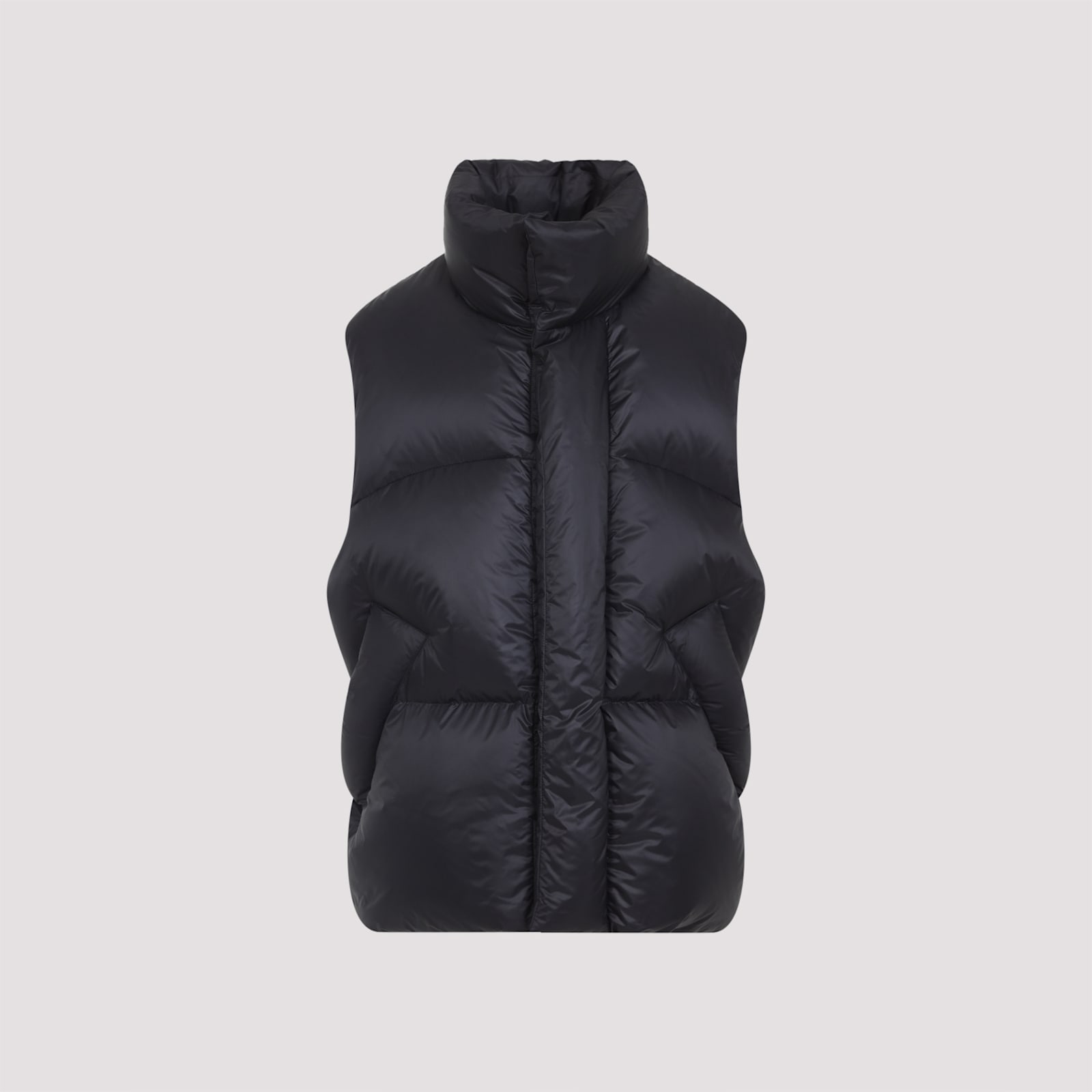 Mordecai Contemporary Black Puffer Waistcoat In Black