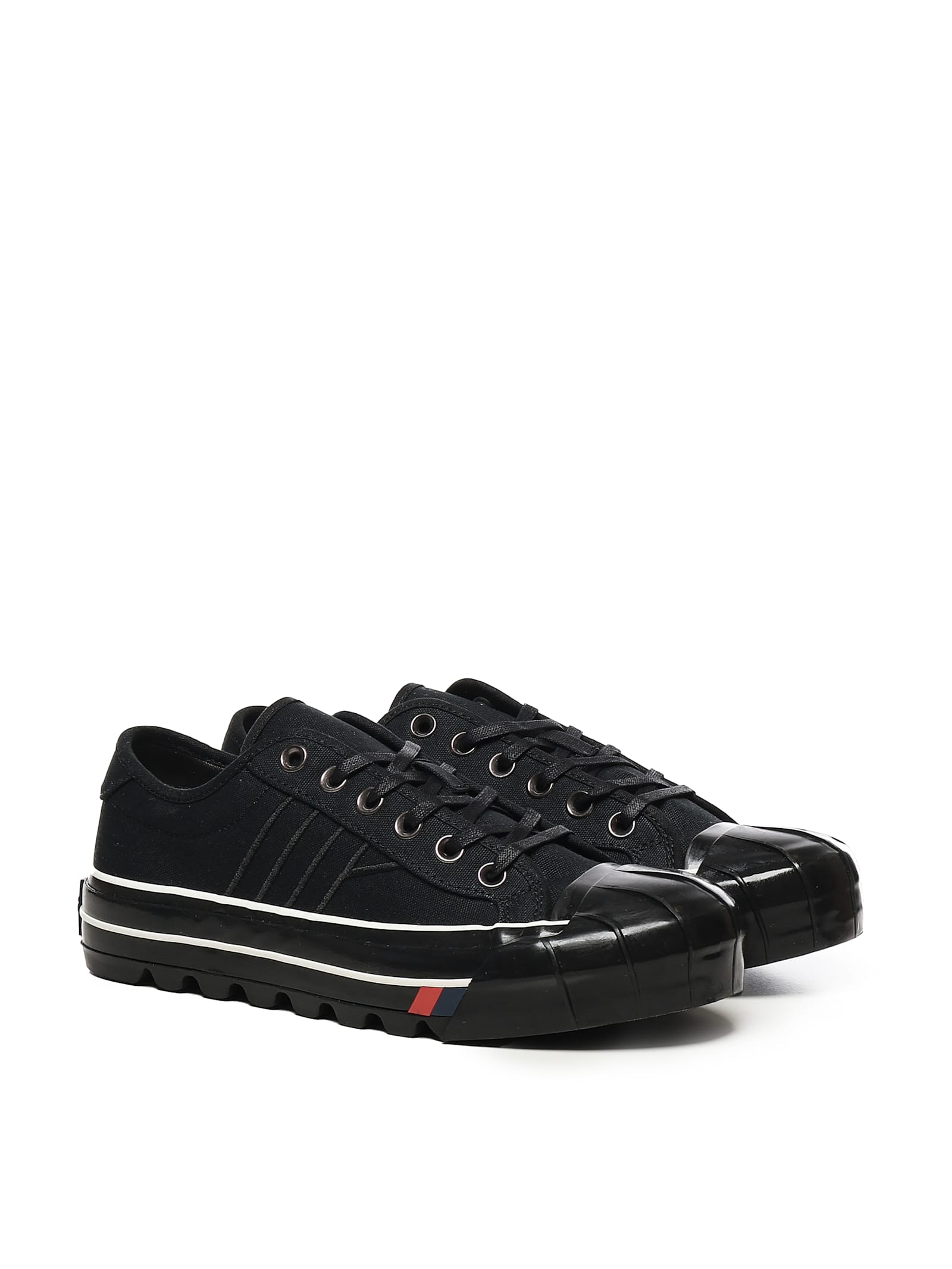 Pro-keds Rubber  Fabric Sneakers In Black