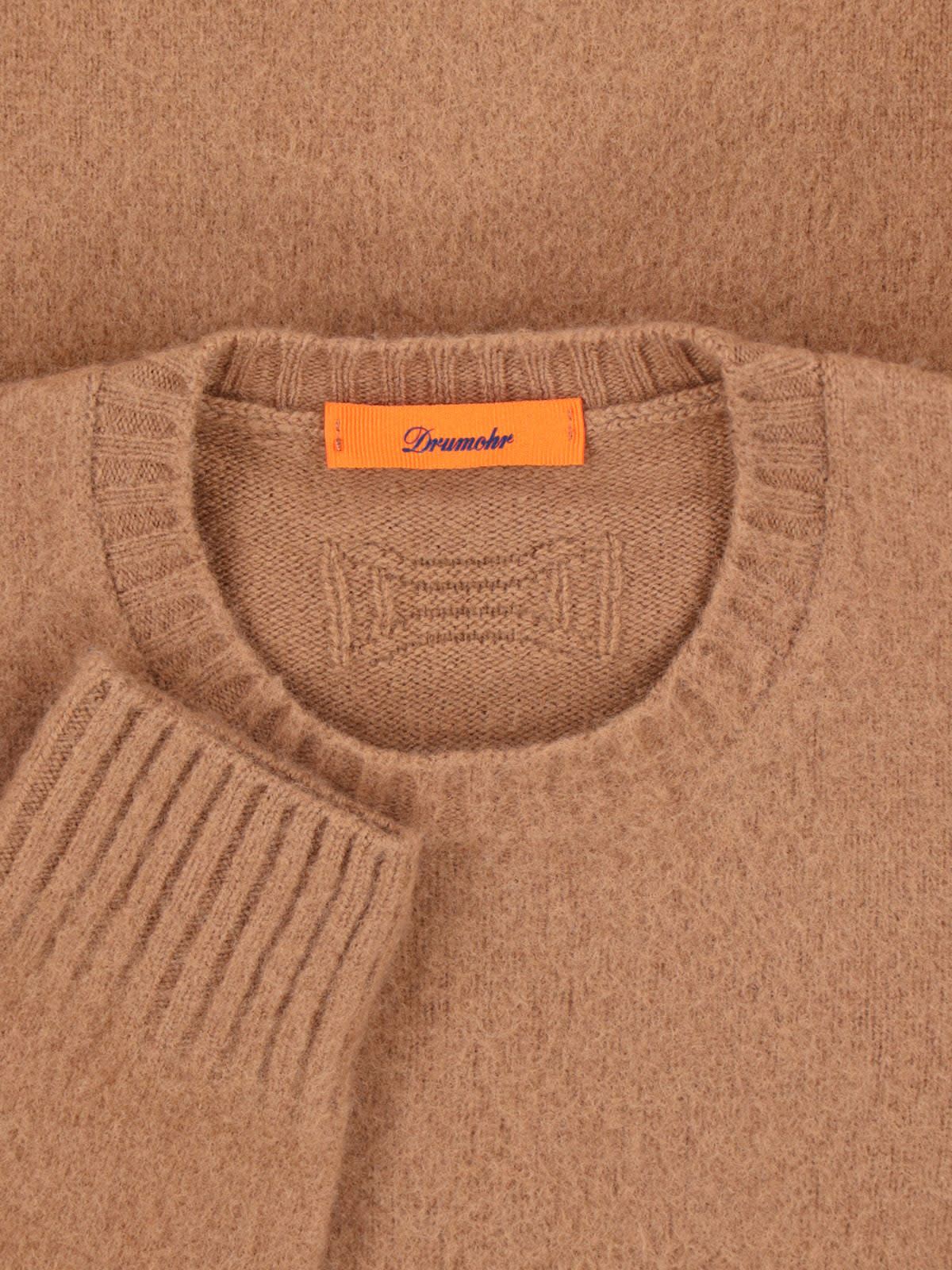 Drumohr Merino Wool Crew-neck Sweater In Brown