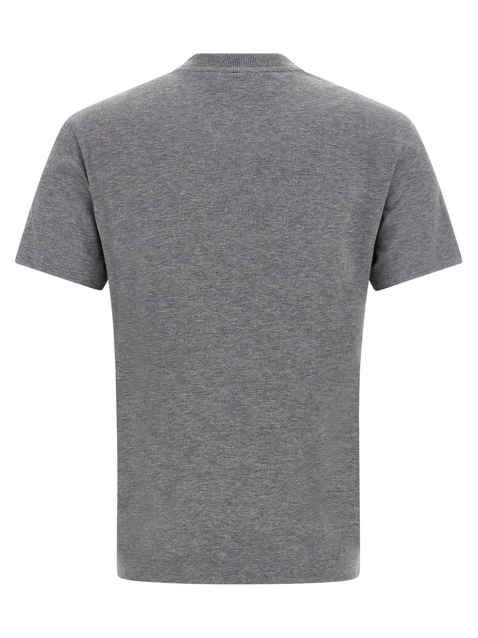 Fendi Logo-print Cotton T-shirt In Gray