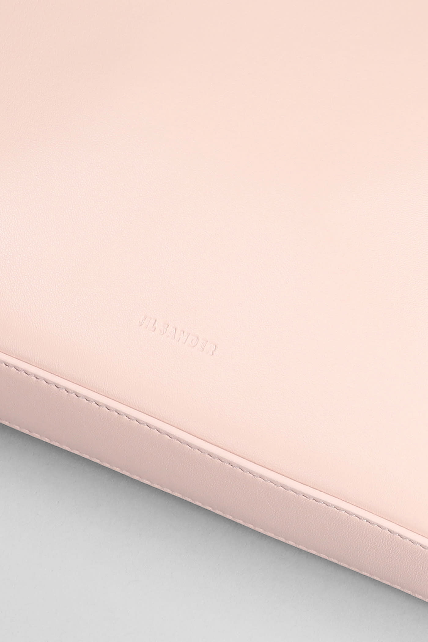 Jil Sander Unique Handle Leather Shoulder Bag In 663