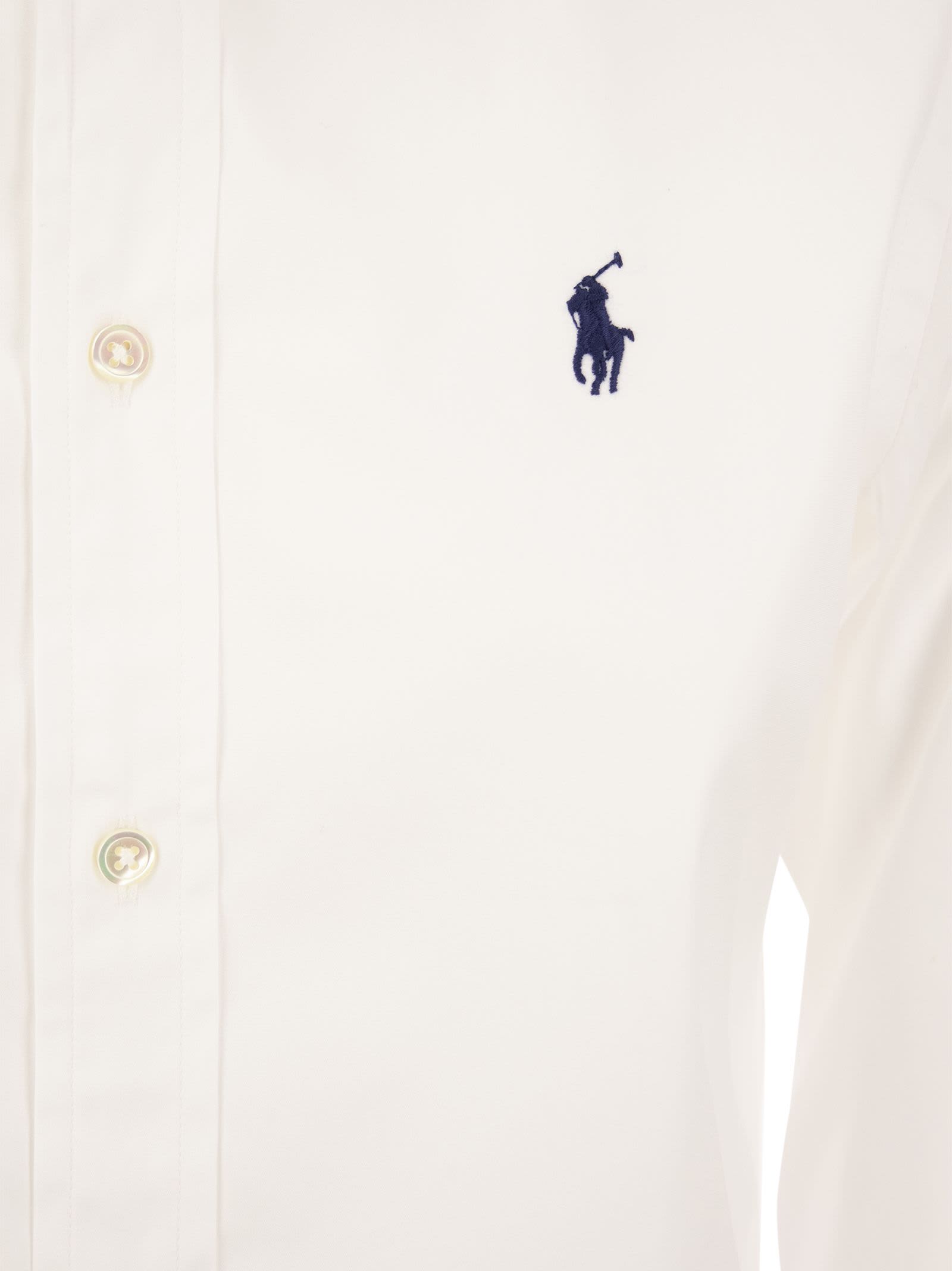 Polo Ralph Lauren Relaxed-fit Shirt With Contrasting Pony In White
