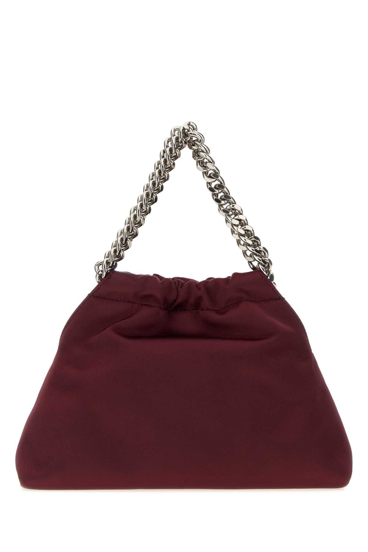 Stella Mccartney Burgundy Satin Falabella Handbag In Burgundy