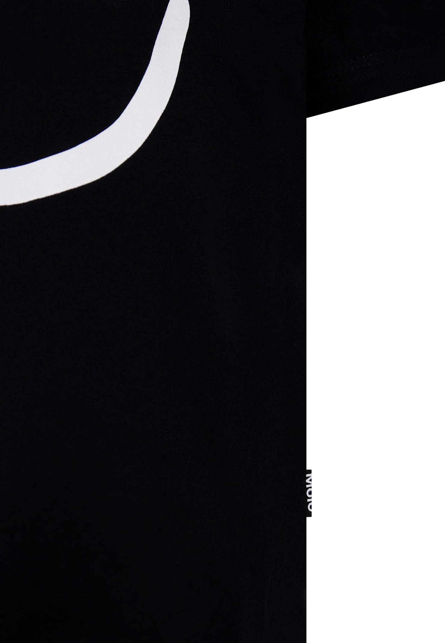 Molo Black T-shirt For Kids With Smiley In Black