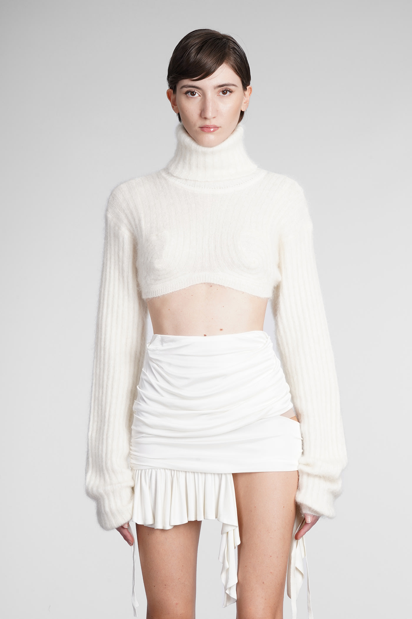 ANDREADAMO Knitwear In White Wool