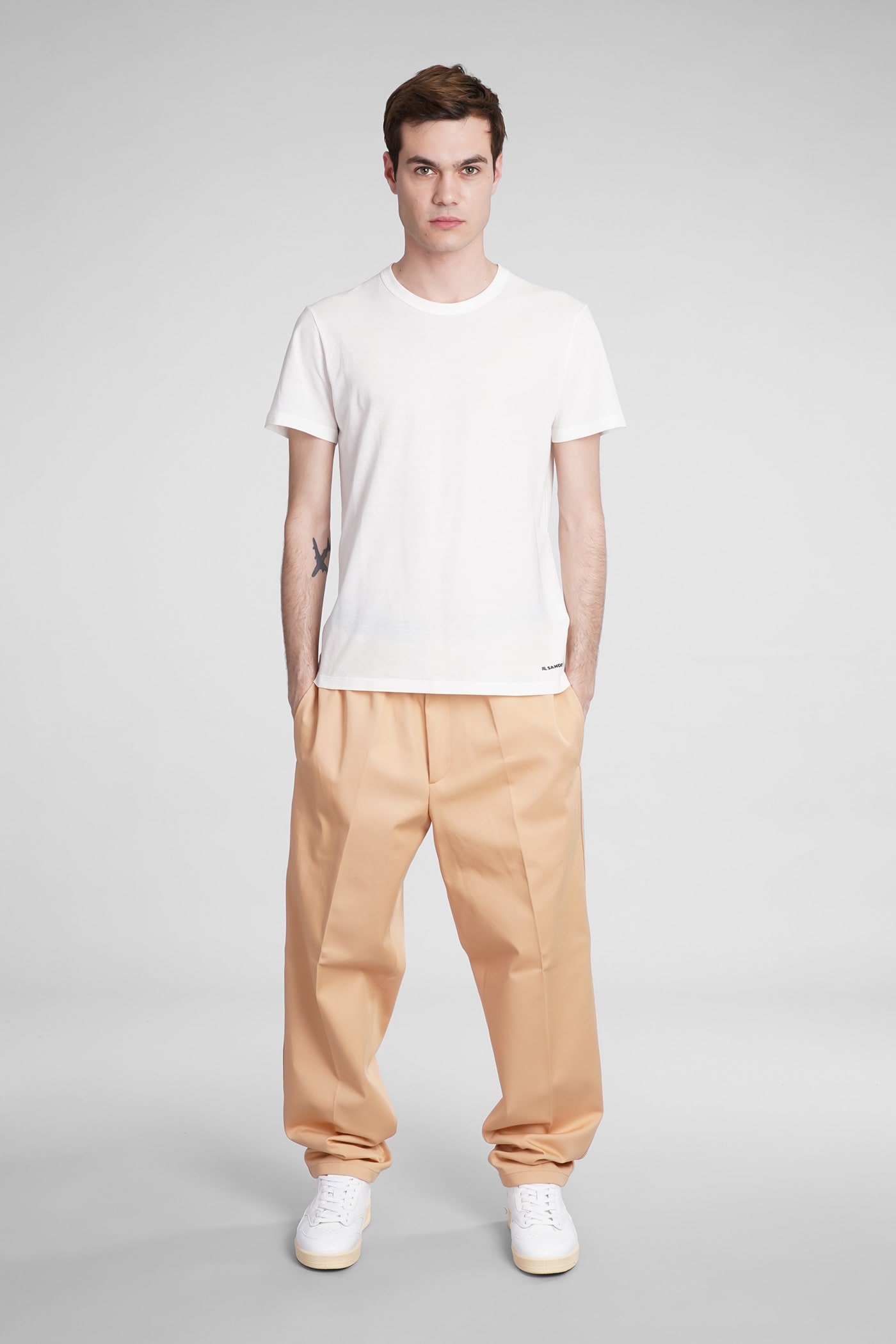 Jil Sander White Cotton T-shirt In White