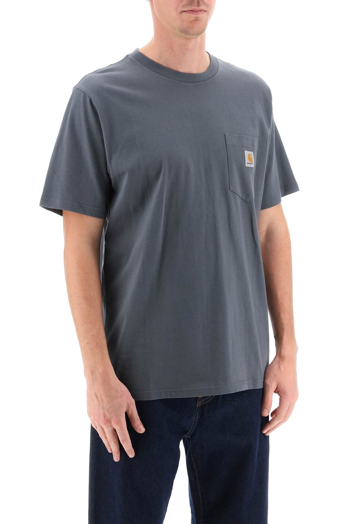 Shop Carhartt T-shirt With Chest Pocket In Green