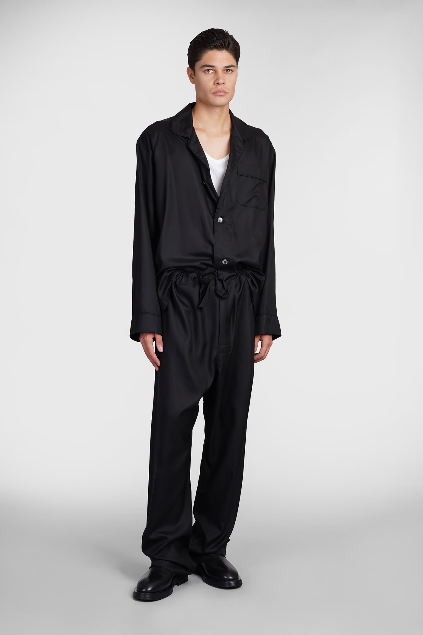 Shop Maison Margiela Shirt In Black Silk