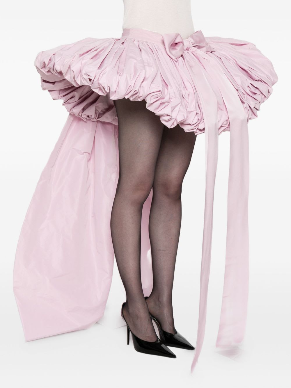 Dsquared2 High-low Layered Skirt Bow Detail In Pink