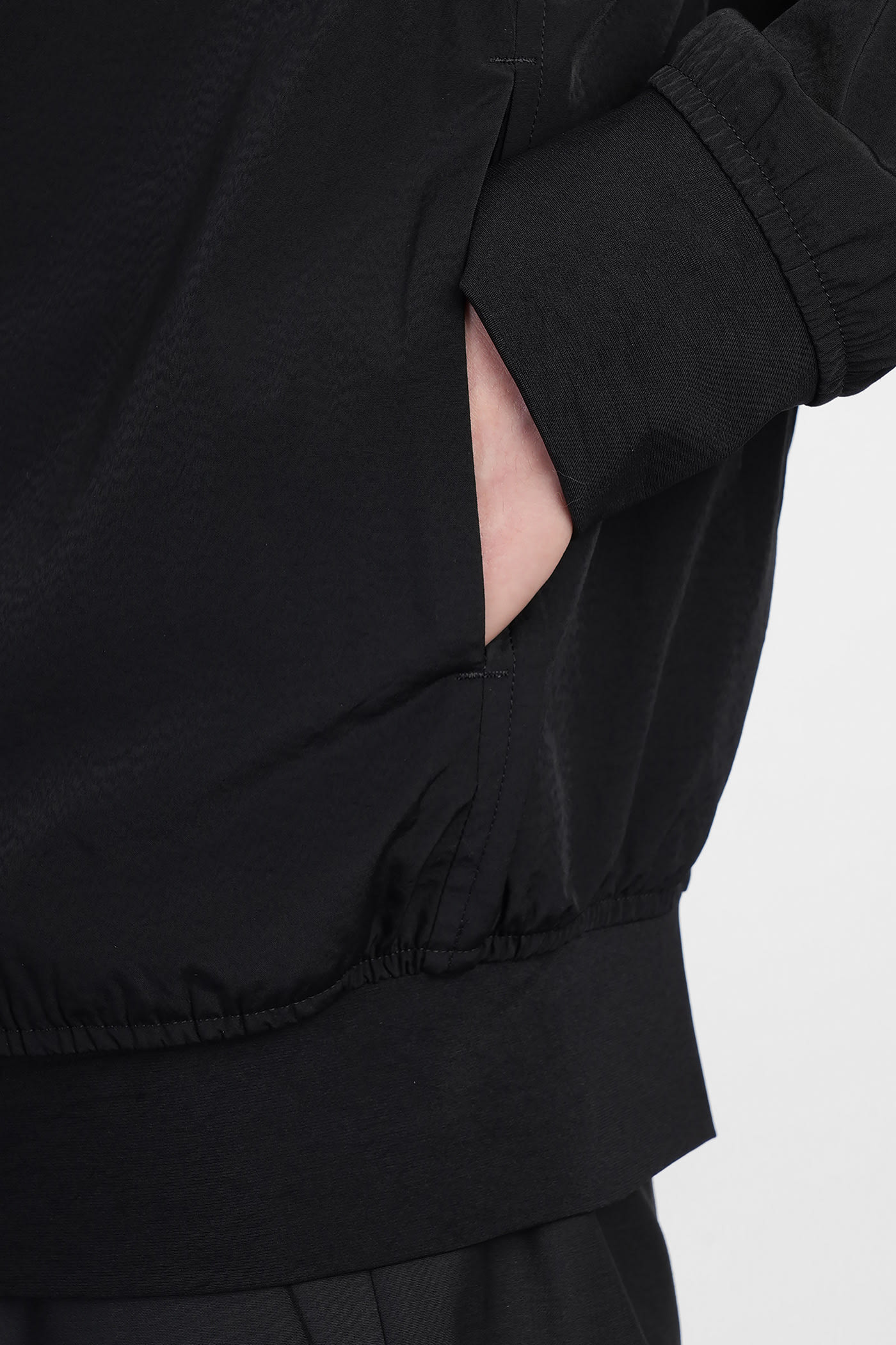 Attachment Cotton-blend Bomber Jacket In Black