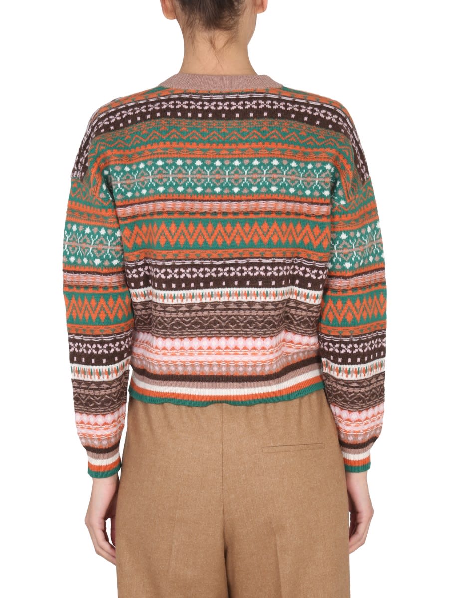 Shop Ballantyne Multicolor Crewneck Sweater In Multicolour