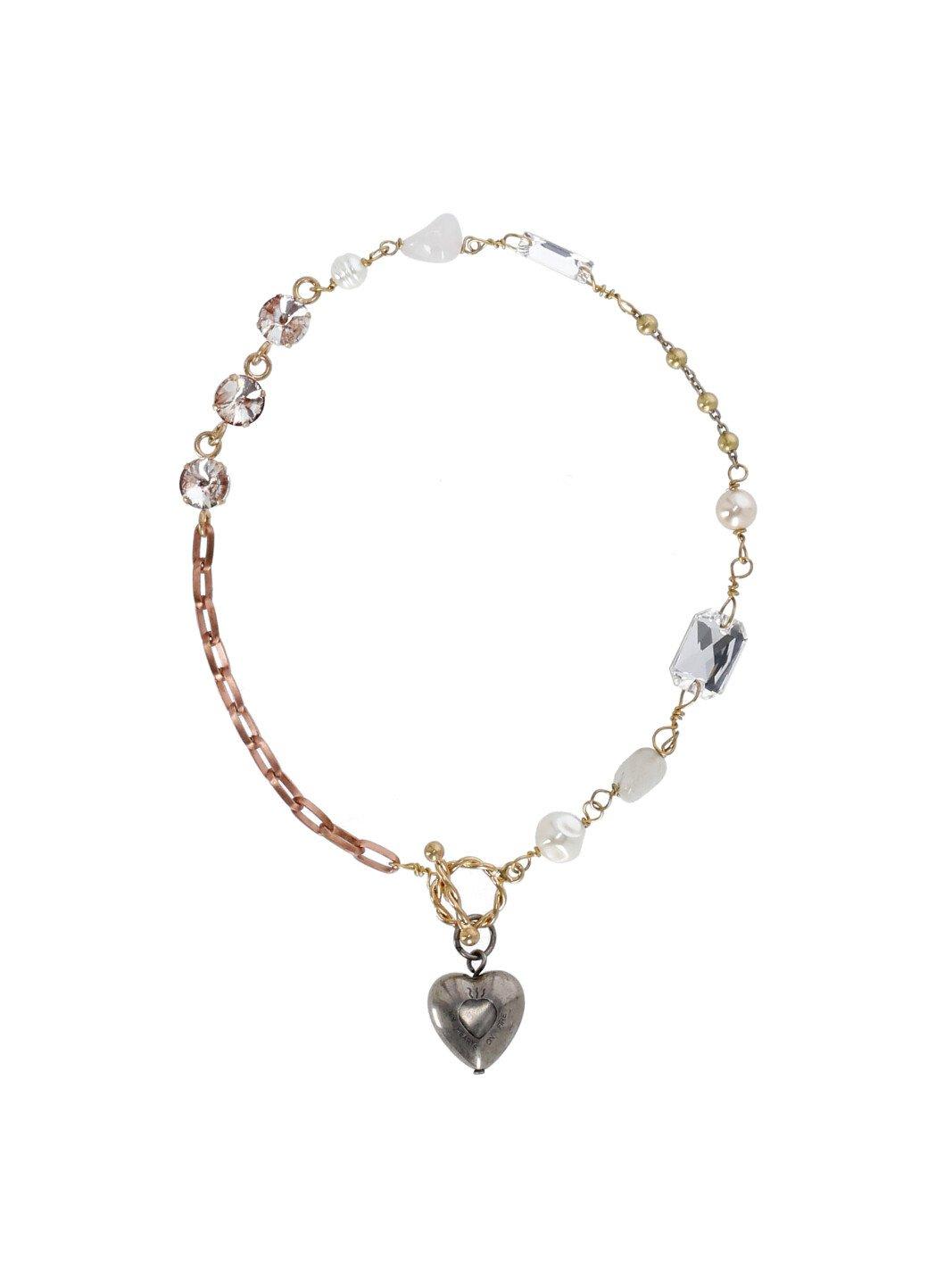 Marni Embellished Heart-charm Detailed Necklace