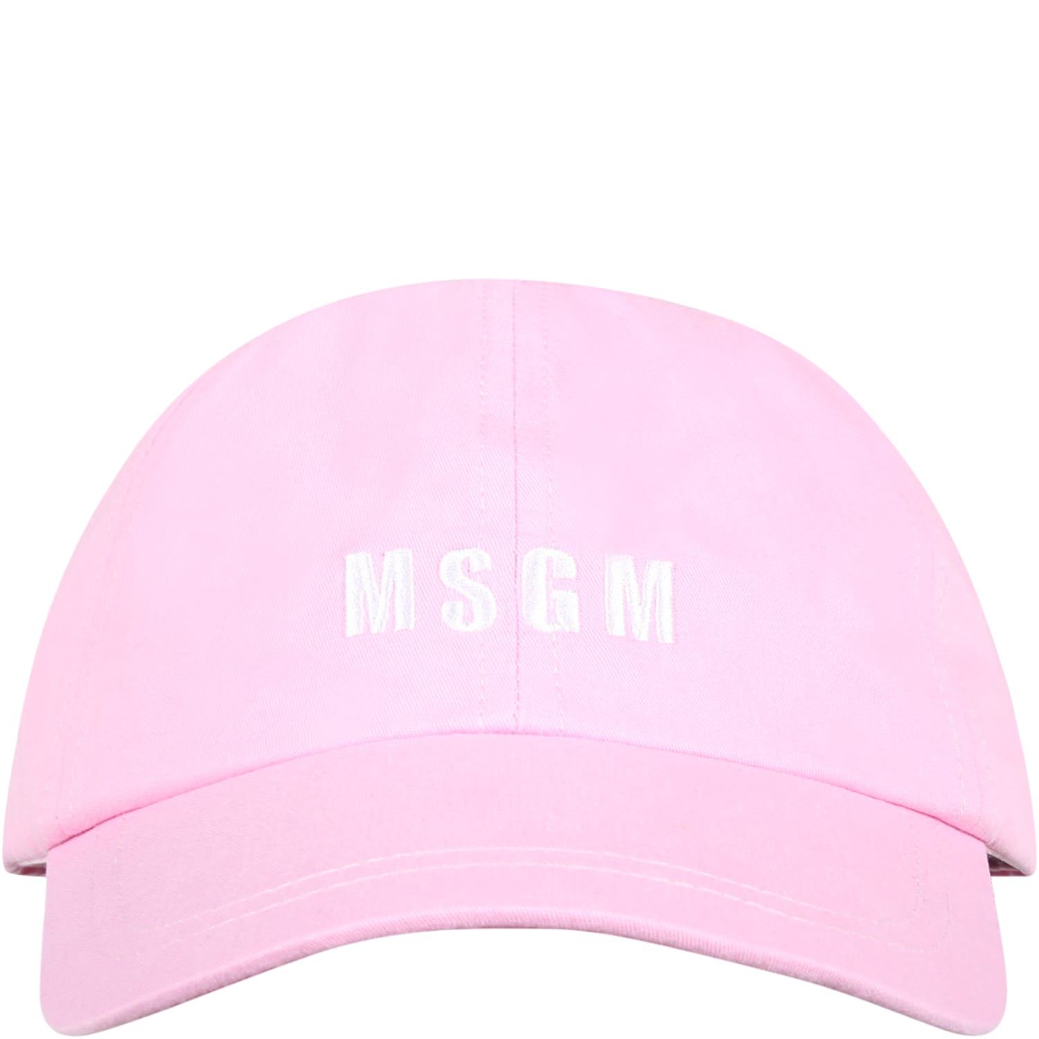 MSGM Pink Hat For Girl With Logo