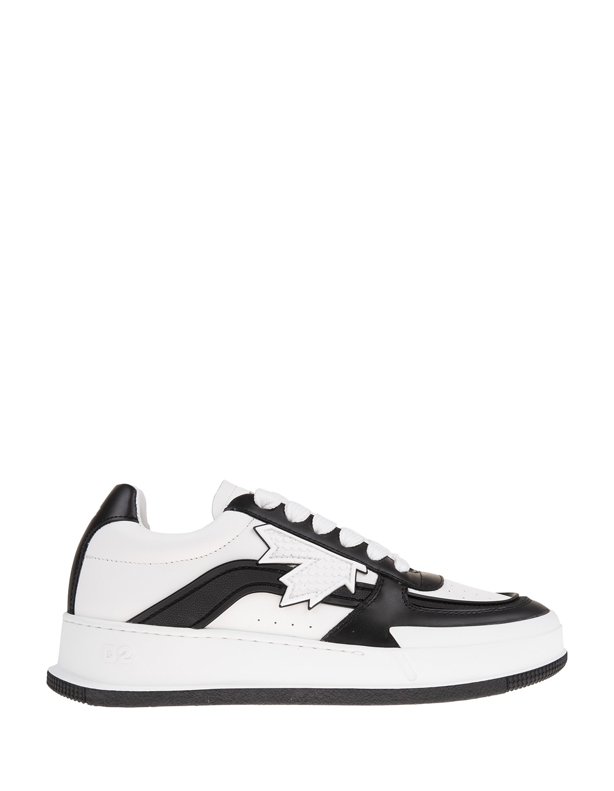Dsquared2 Woman Canadian Sneakers In White And Black