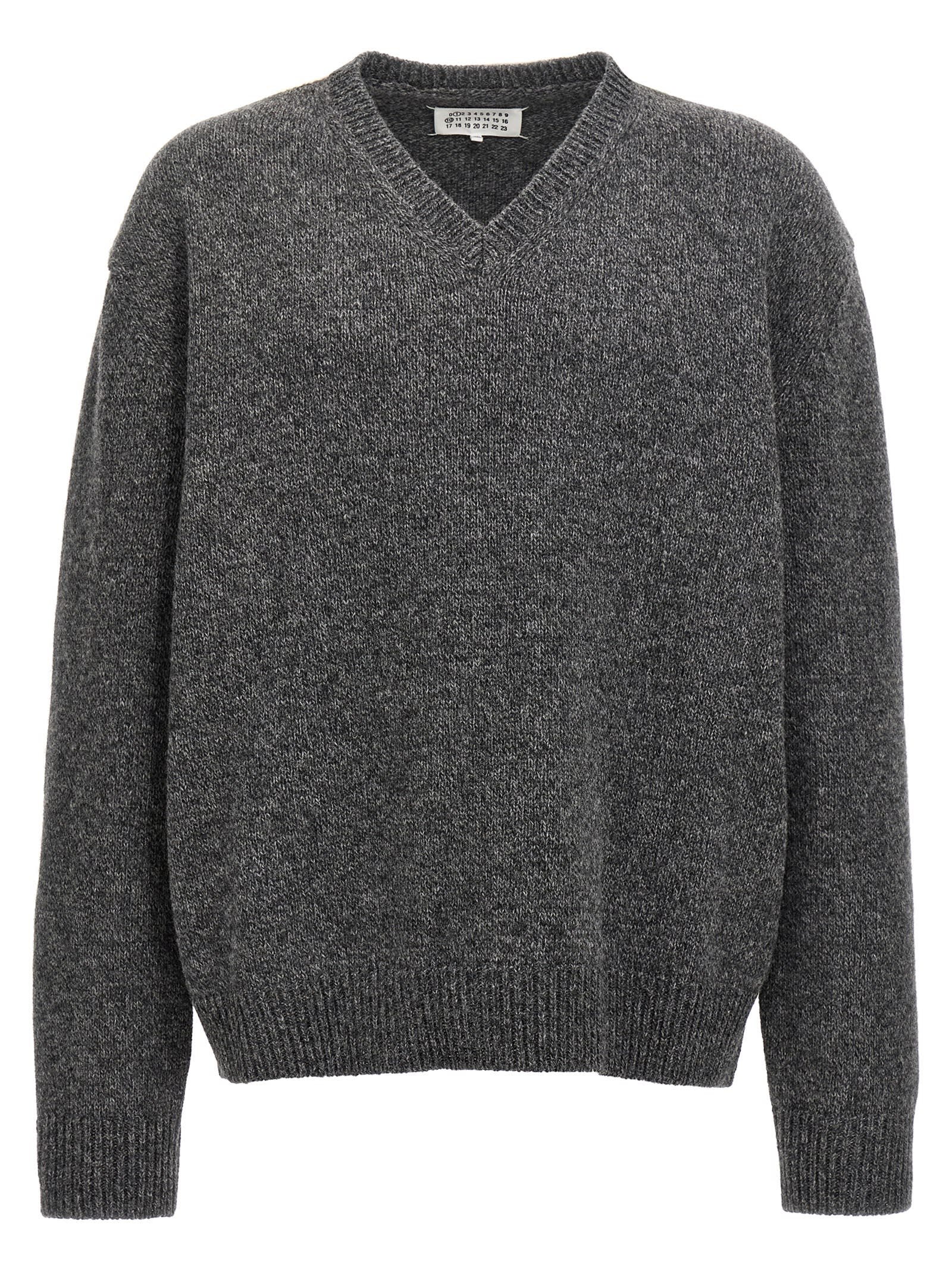 Shop Maison Margiela Wool Sweater In Gray