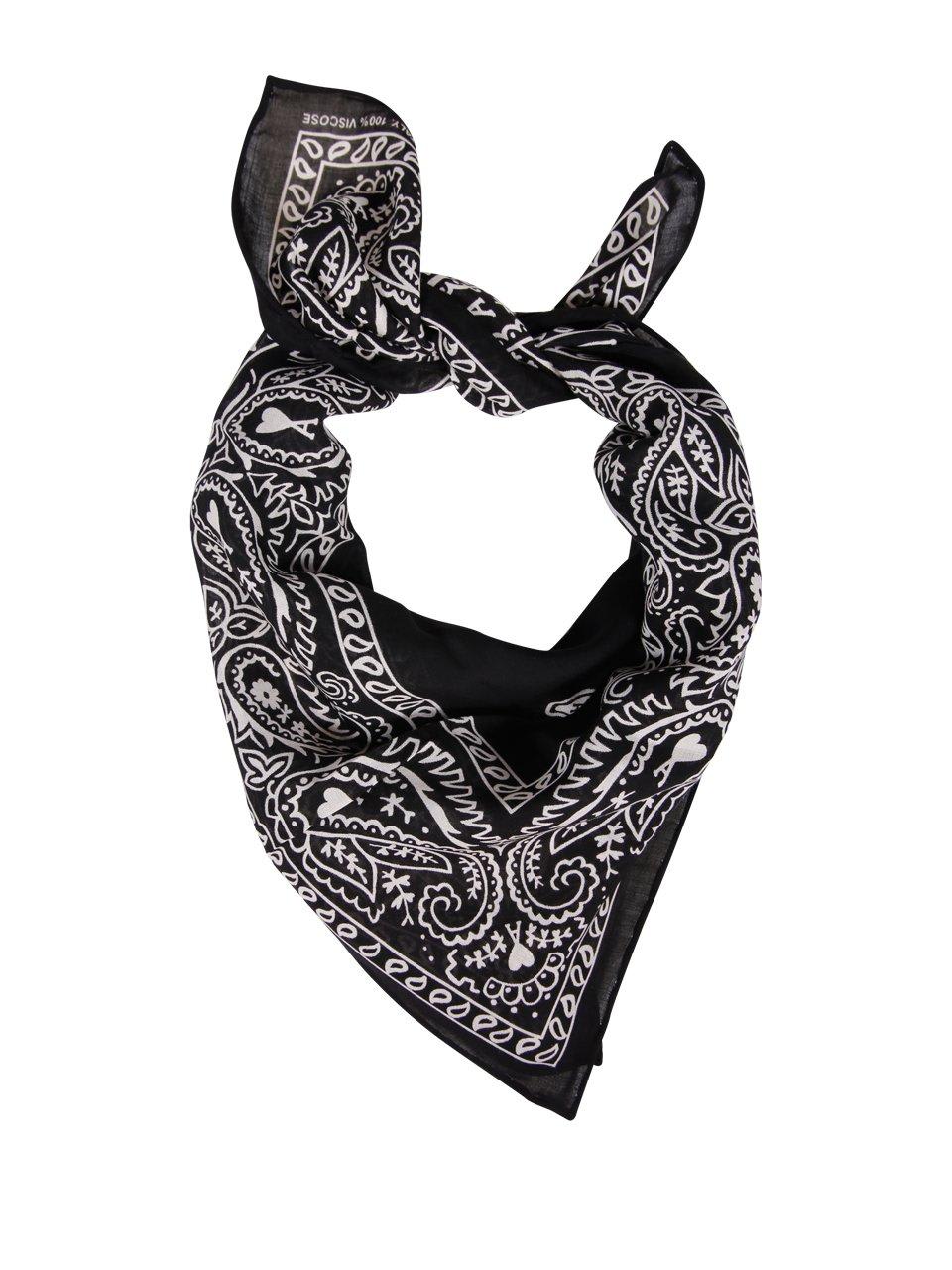 Paris Paisley Logo Printed Straight Hem Scarf