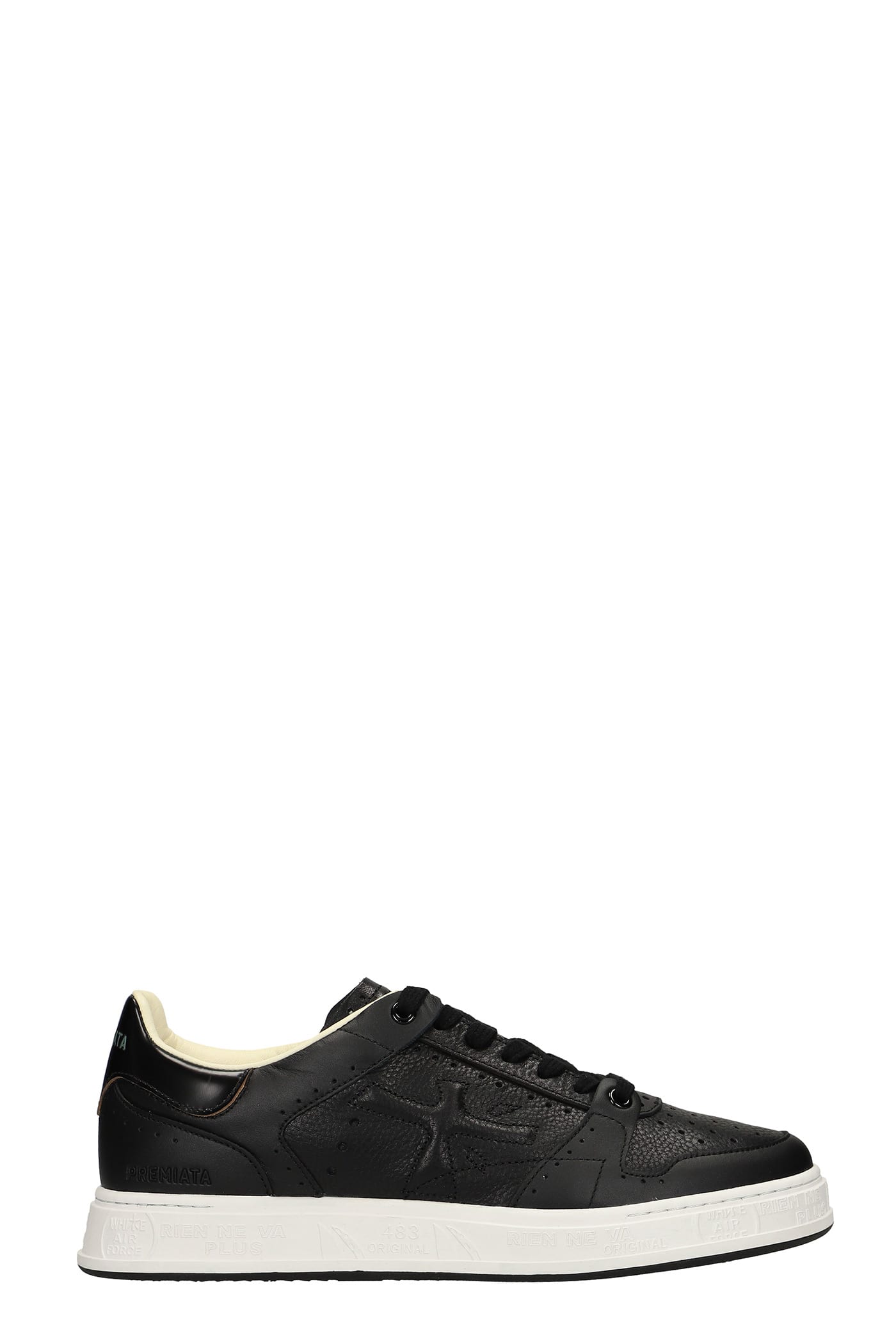 Premiata Quinn Sneakers In Black Leather