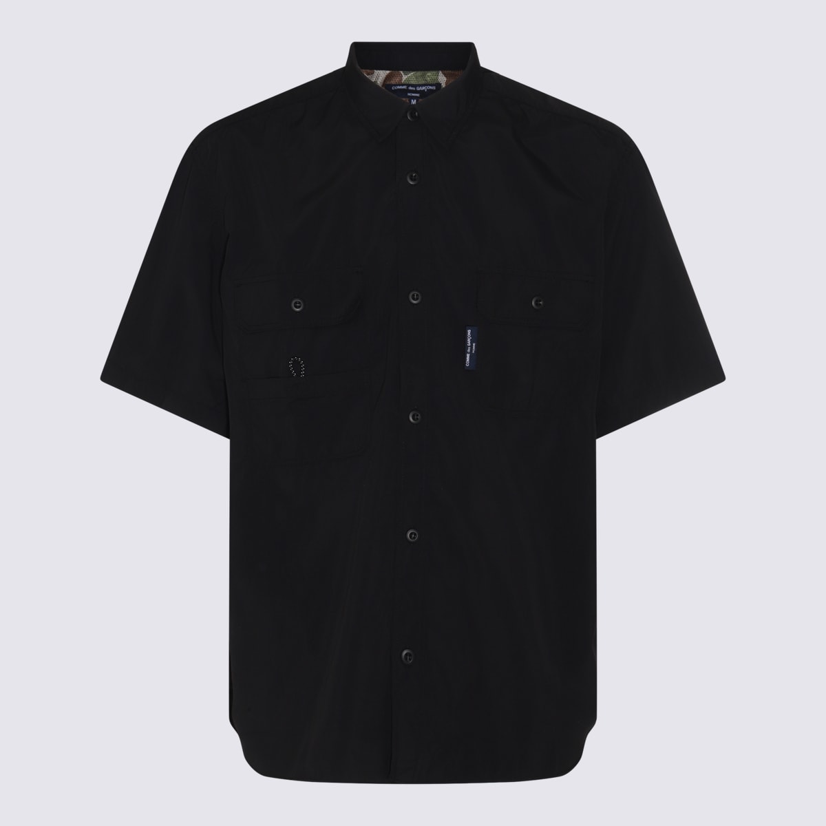 Shop Comme Des Garçons Homme Deux Black Nylon Shirt