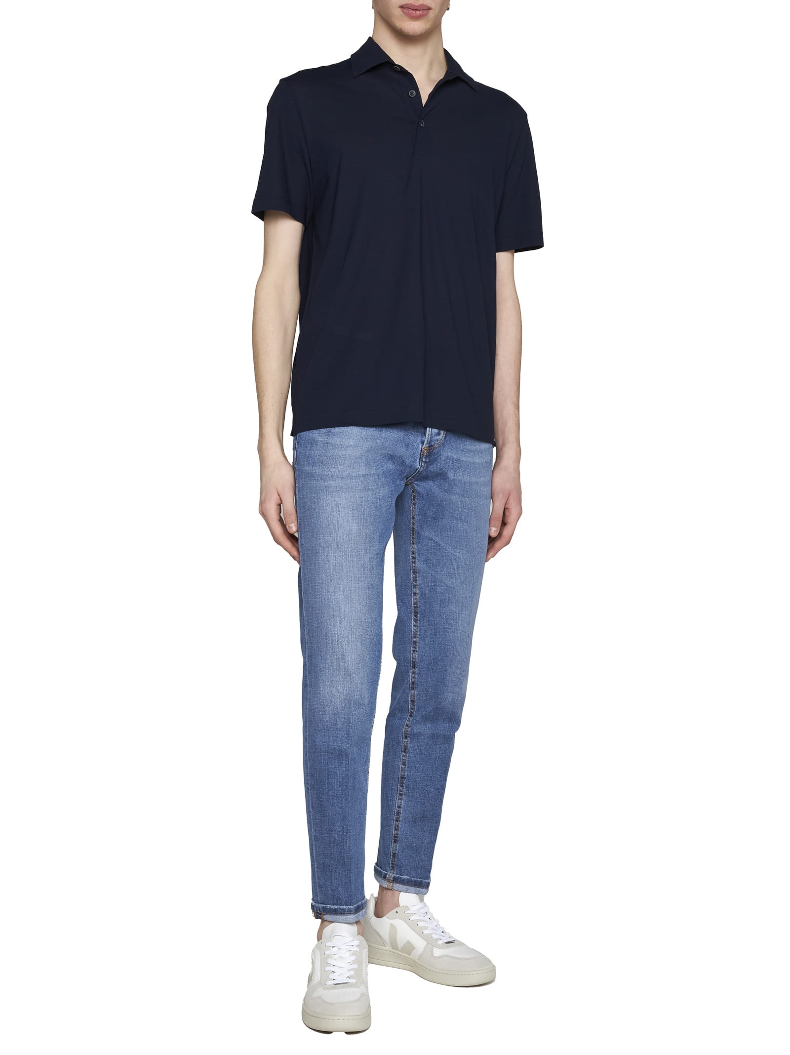 Herno Polo Uni En Coton In Blue