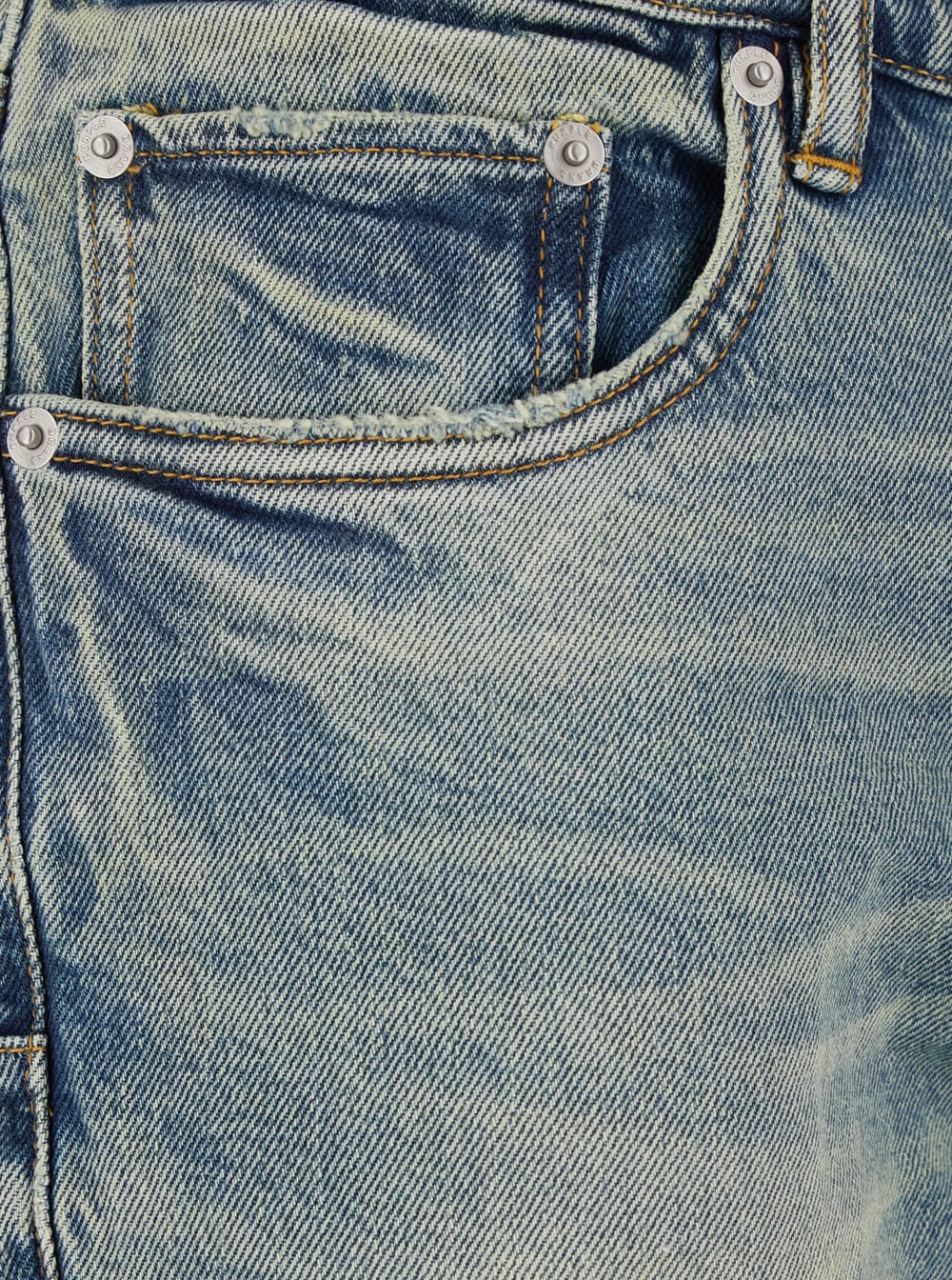Shop Purple Brand Light Blue Jeans With Belt Loops And Logo Patch On The Rear In Denim Mam