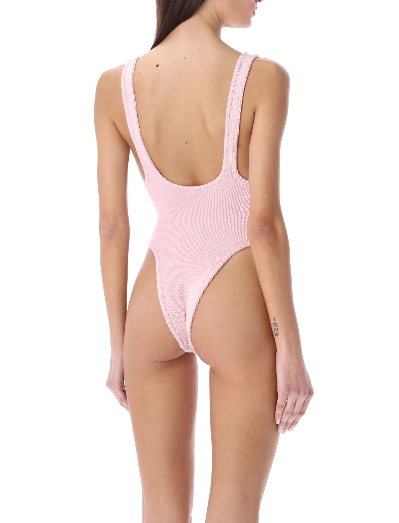 Shop Reina Olga Ruby Scrunch Swimsuit In Baby Pink