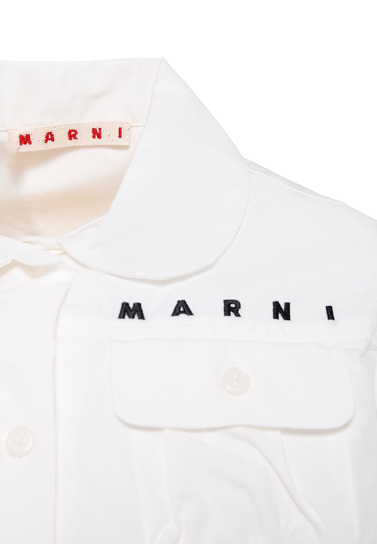 Marni Peter Pan-collar Cotton Jacket In White