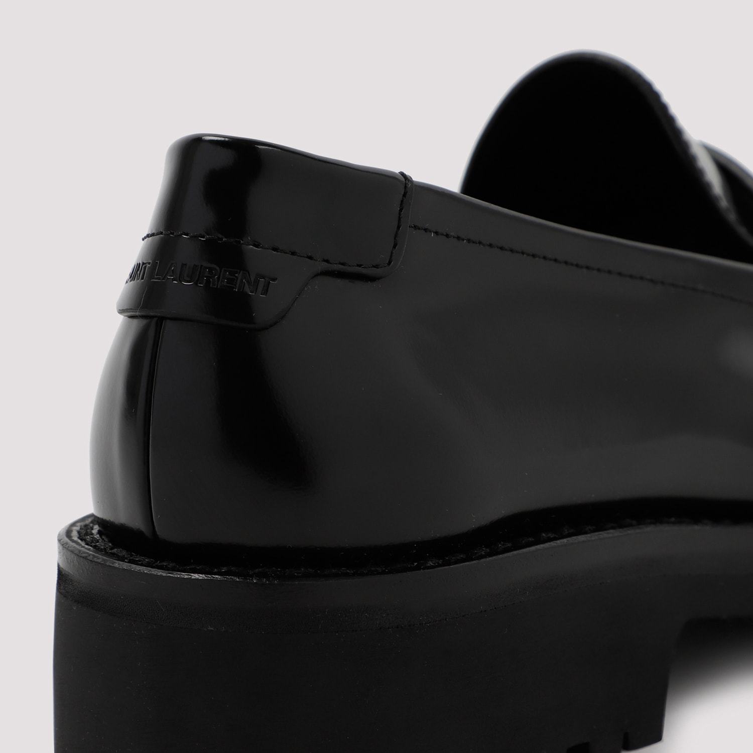 Saint Laurent 15mm Le Loafer Leather Loafers In Black