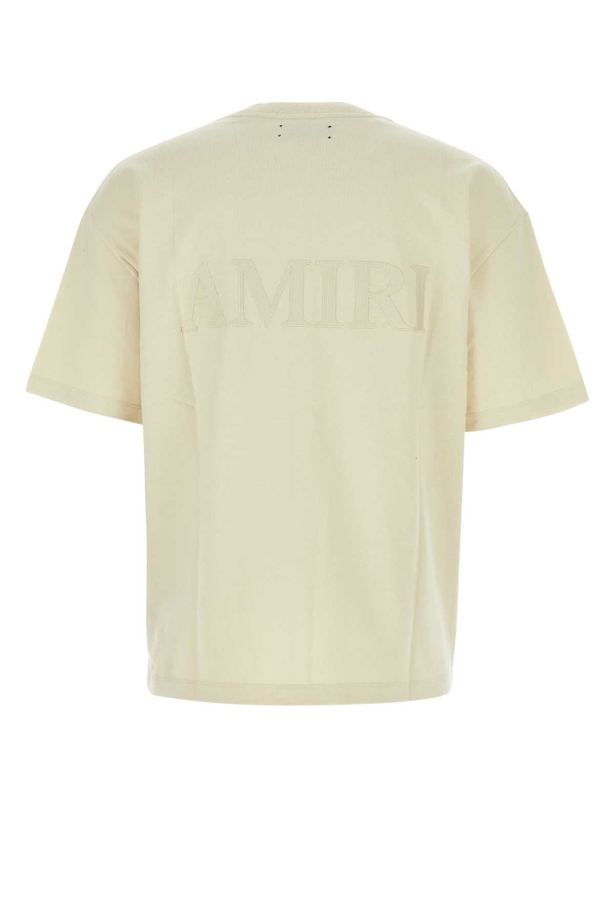 Shop Amiri Sand Cotton Oversize T-shirt In Birch